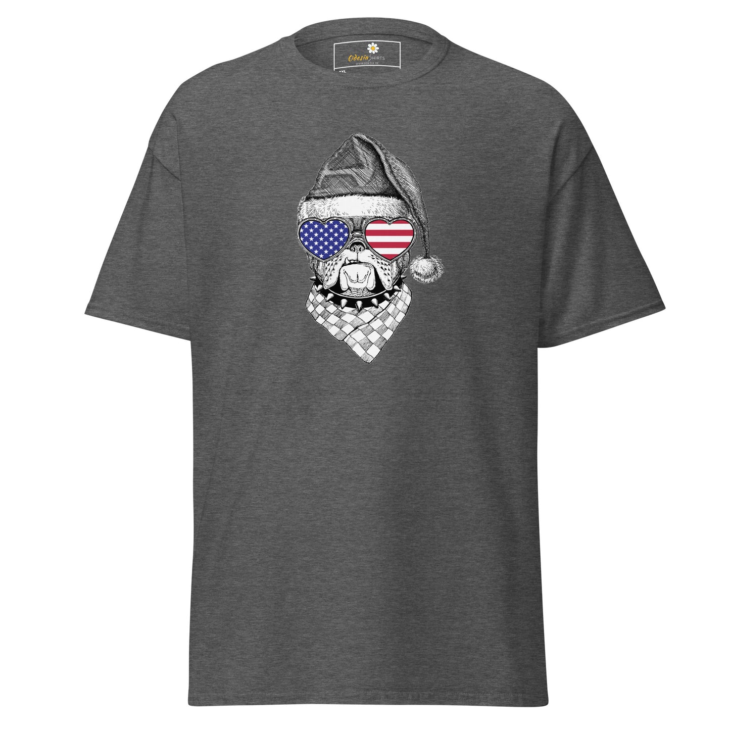 T-shirt classique unisexe - ANIMAUX TÊTE DE CHIEN USA - GRAND