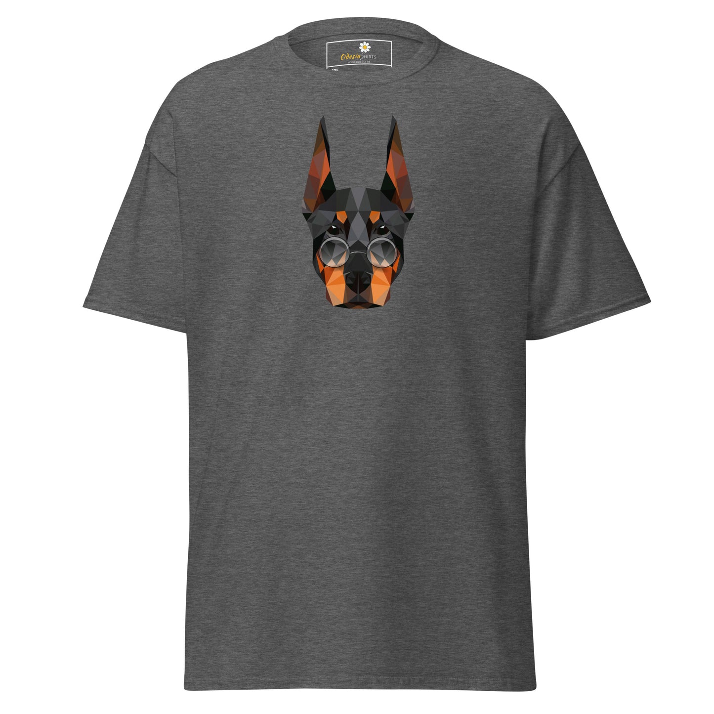 T-shirt classique unisexe - ANIMAUX TÊTE DE CHIEN LUNETTES - GRAND