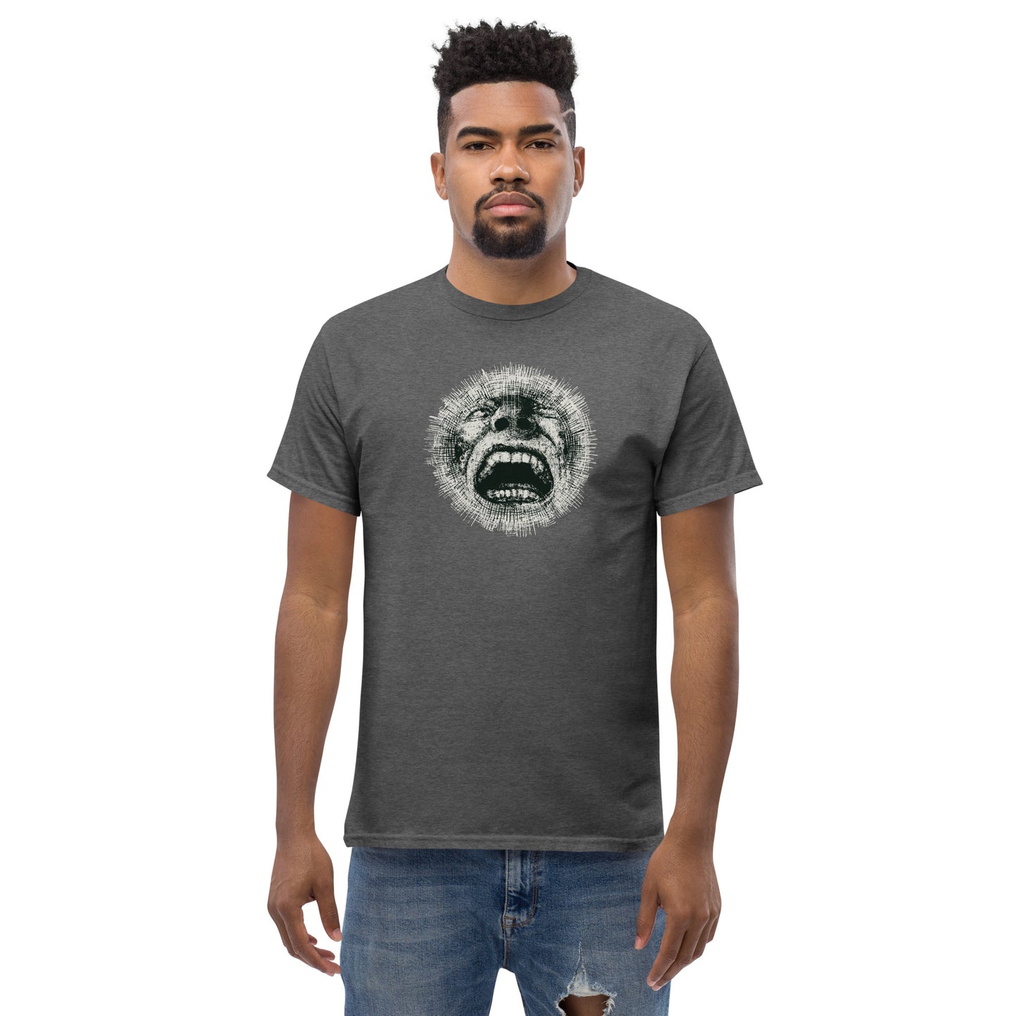 Unisex classic t-shirt - FANTASY SCREAMING HEAD - BIG