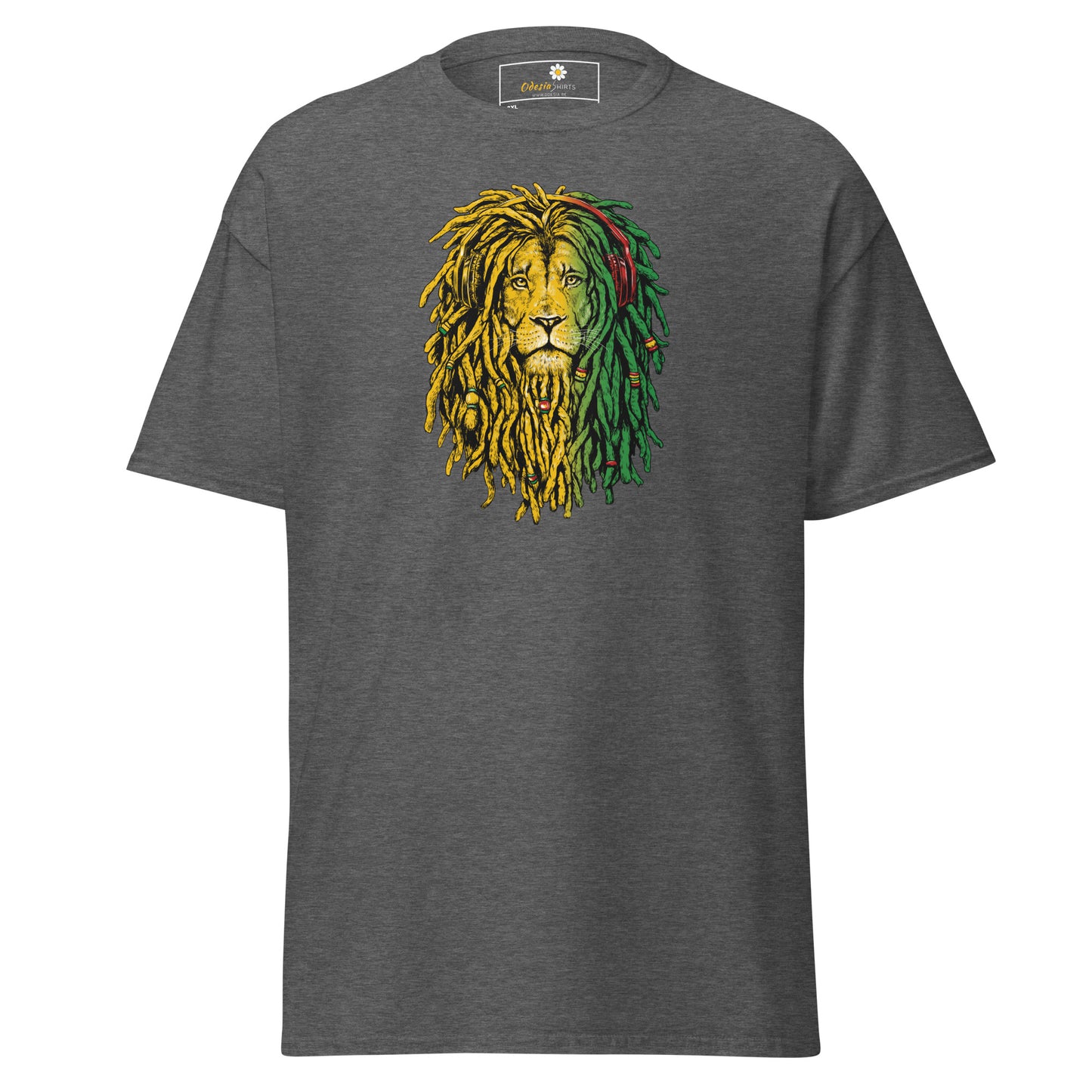 Heren klassiek t-shirt - WILDLIFE REGGAE LION - GROOT