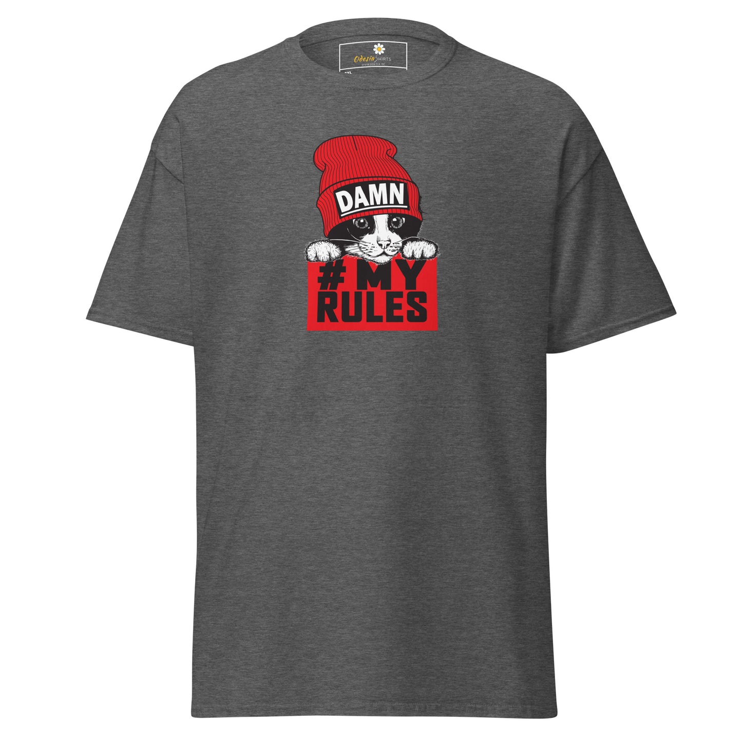 T-shirt classique unisexe - ANIMAUX AMUSANTS CHAT MES RÈGLES - GRAND