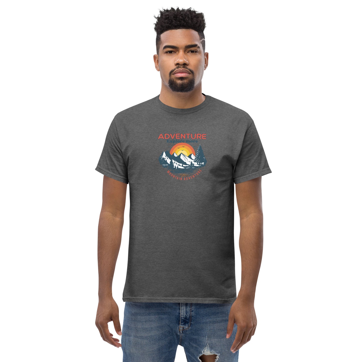 Unisex classic t-shirt - ADVENTURE EXPLORE MORE - BIG