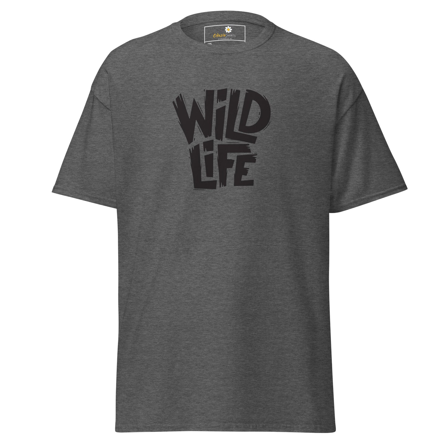 T-shirt classique pour homme - TEXT WILD LIFE - GRAND