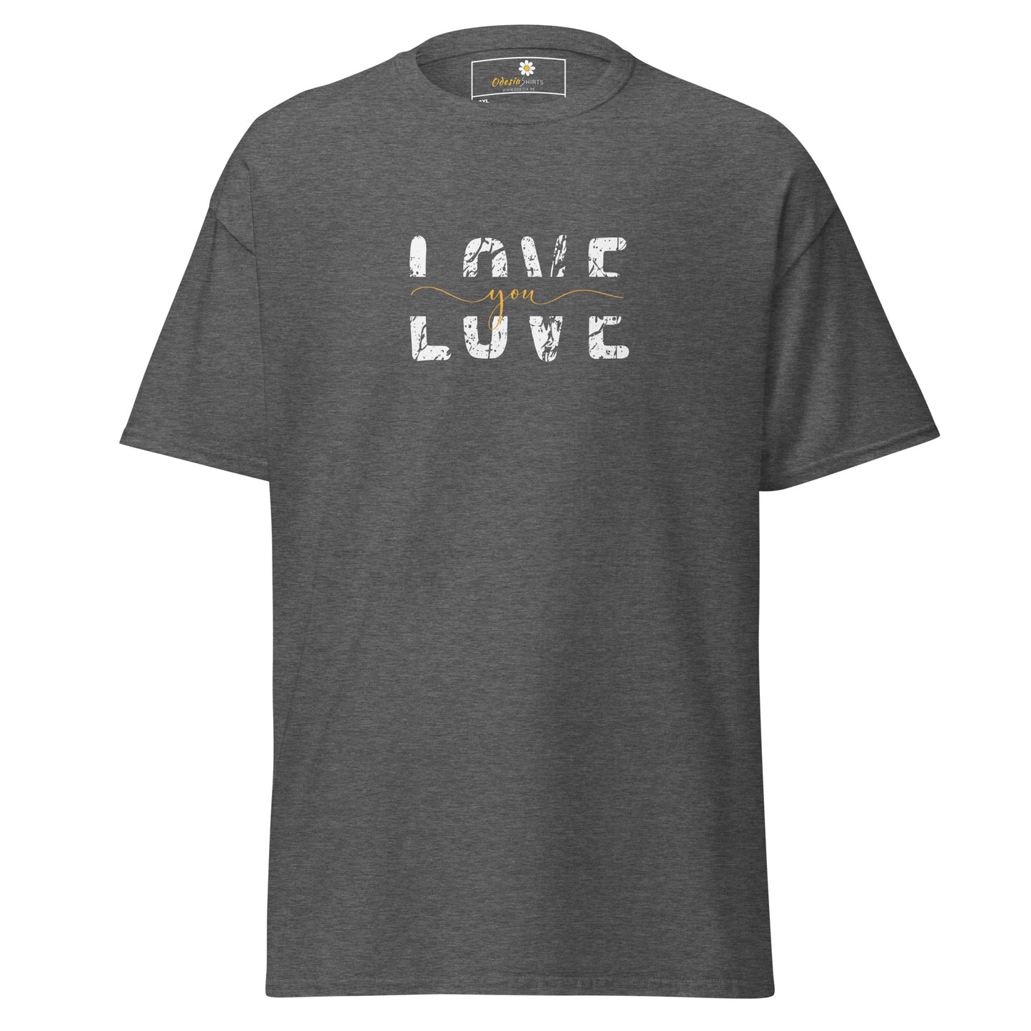 T-shirt classique pour homme - TEXT LOVE YOU - BIG