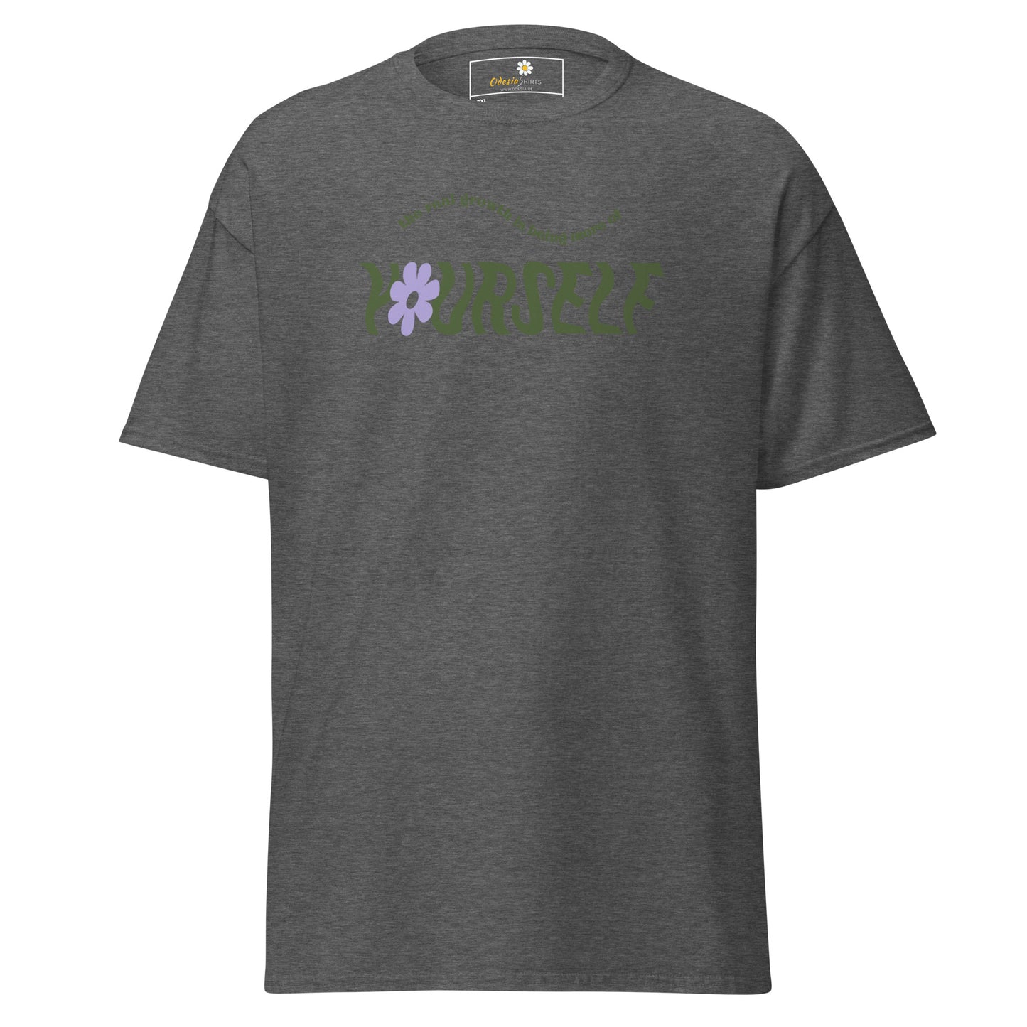 T-shirt classique pour homme - TEXTE ÊTRE PLUS SOI-MÊME - GRAND