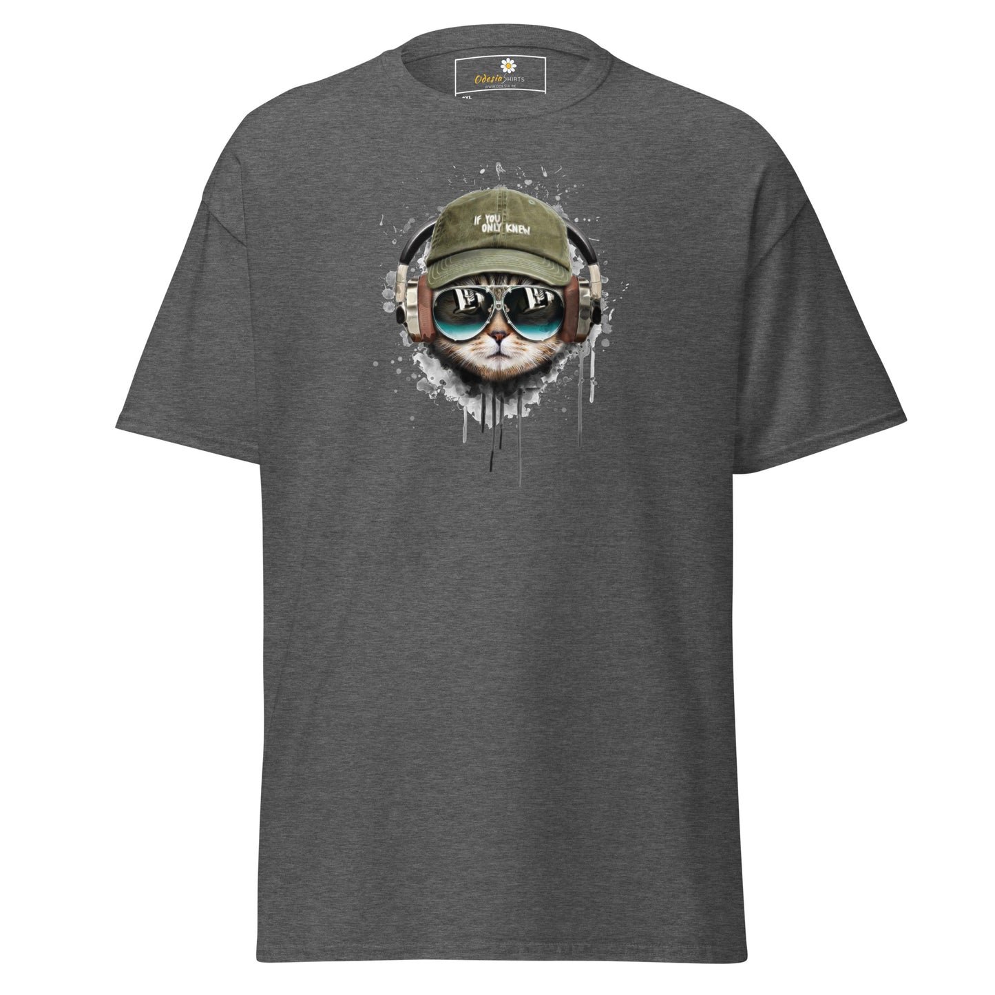Unisex classic t-shirt - ANIMALS MUSIC CAT HAT - BIG