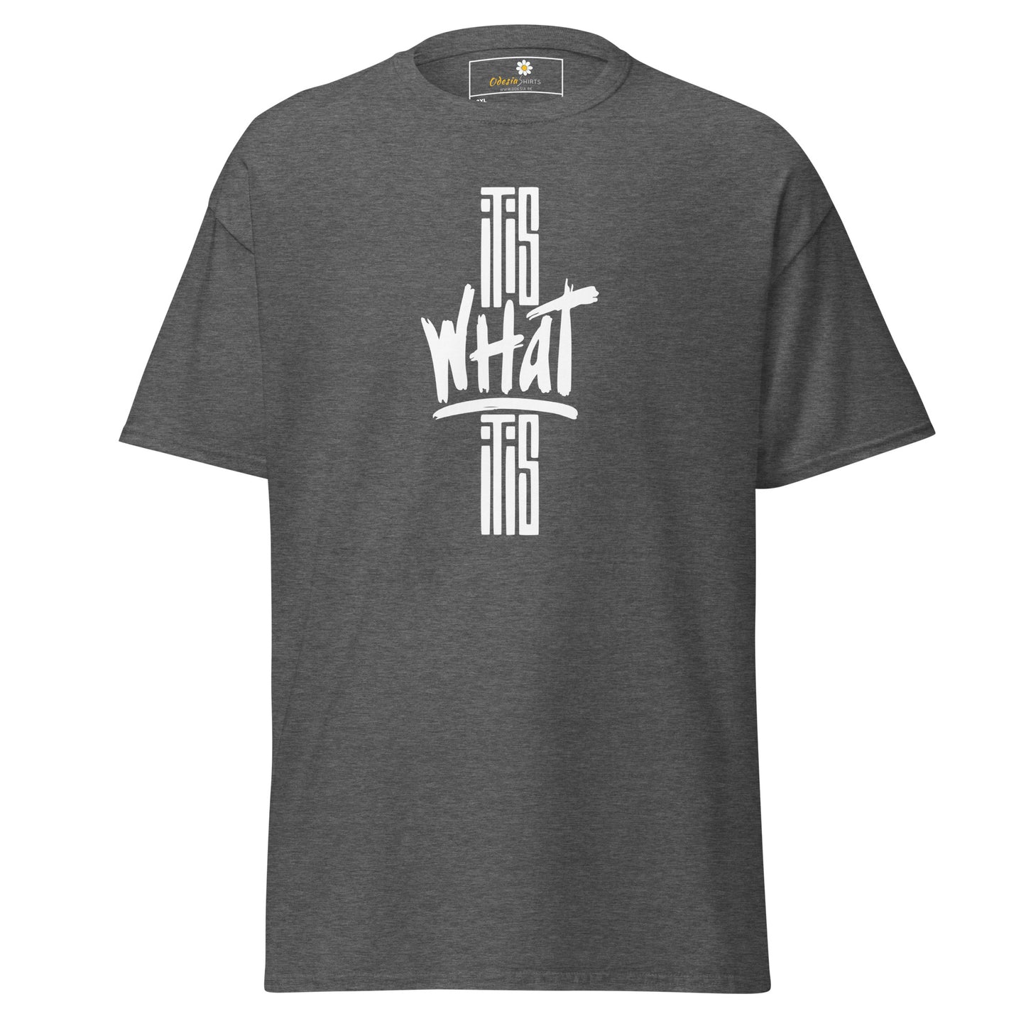 T-shirt classique pour homme - TEXT IT IS WHAT IT IS - BIG
