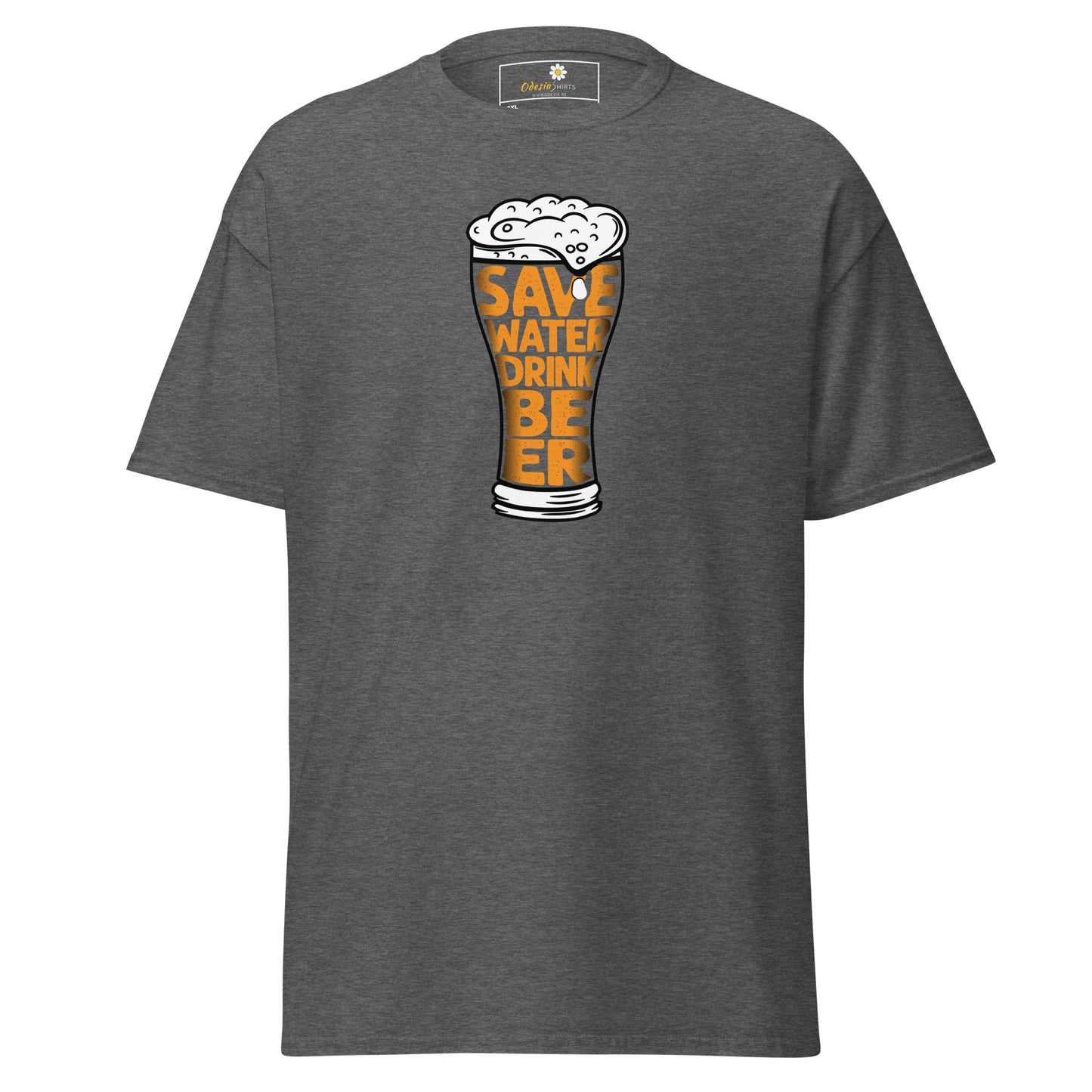 Unisex klassiek t-shirt - FUN SAVE WATER DRINK BEER - GROOT