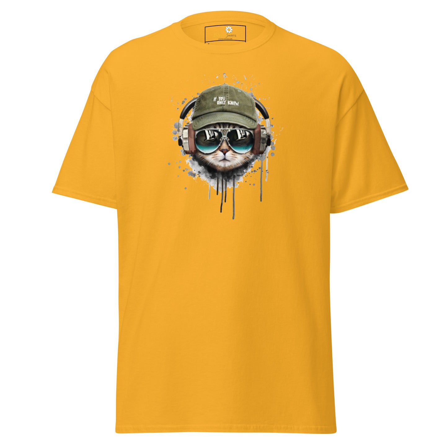 T-shirt classique unisexe - ANIMAUX MUSIQUE CHAT CHAPEAU - RÉGULIER