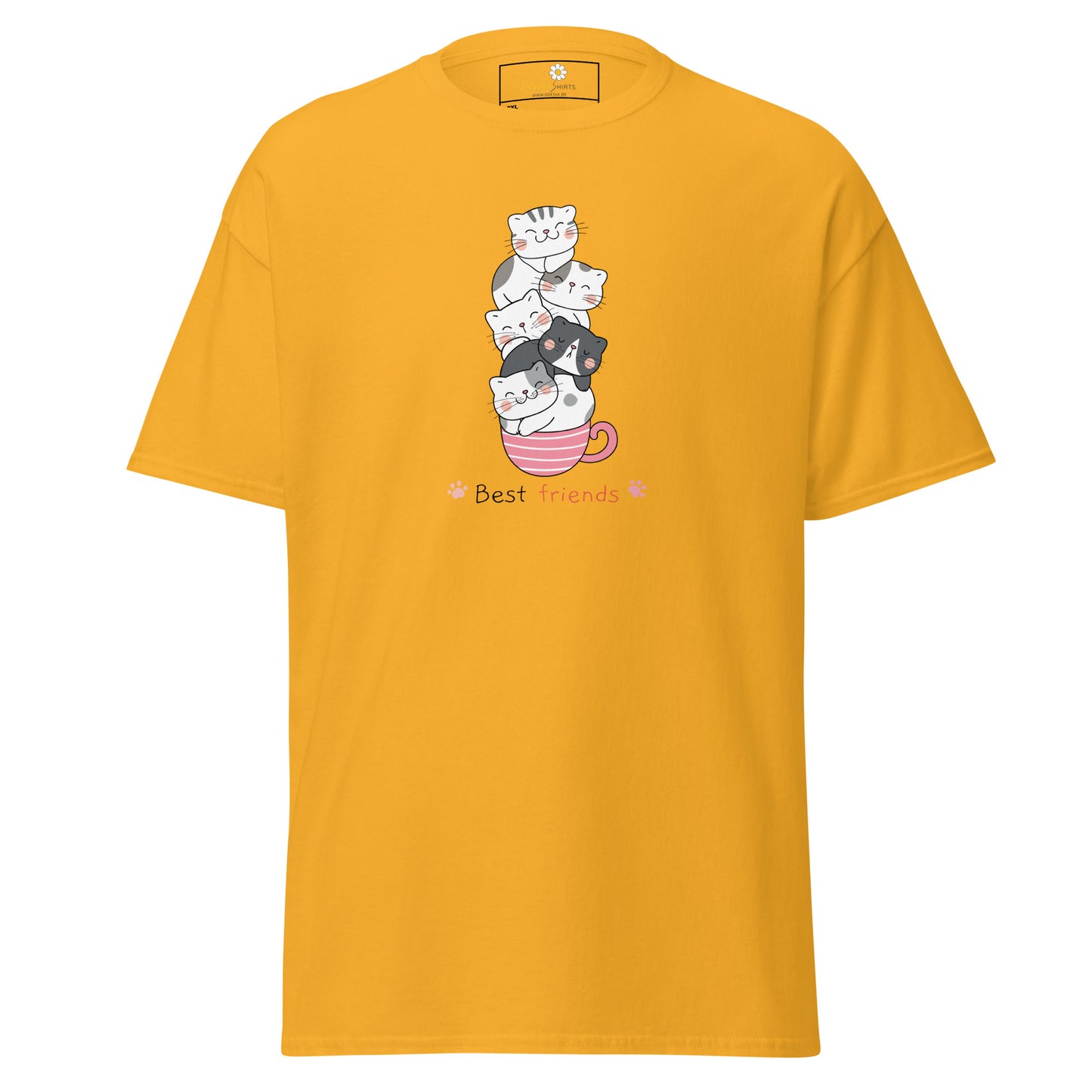 T-shirt classique unisexe - ANIMAUX CHATS DANS UNE TASSE - GRAND