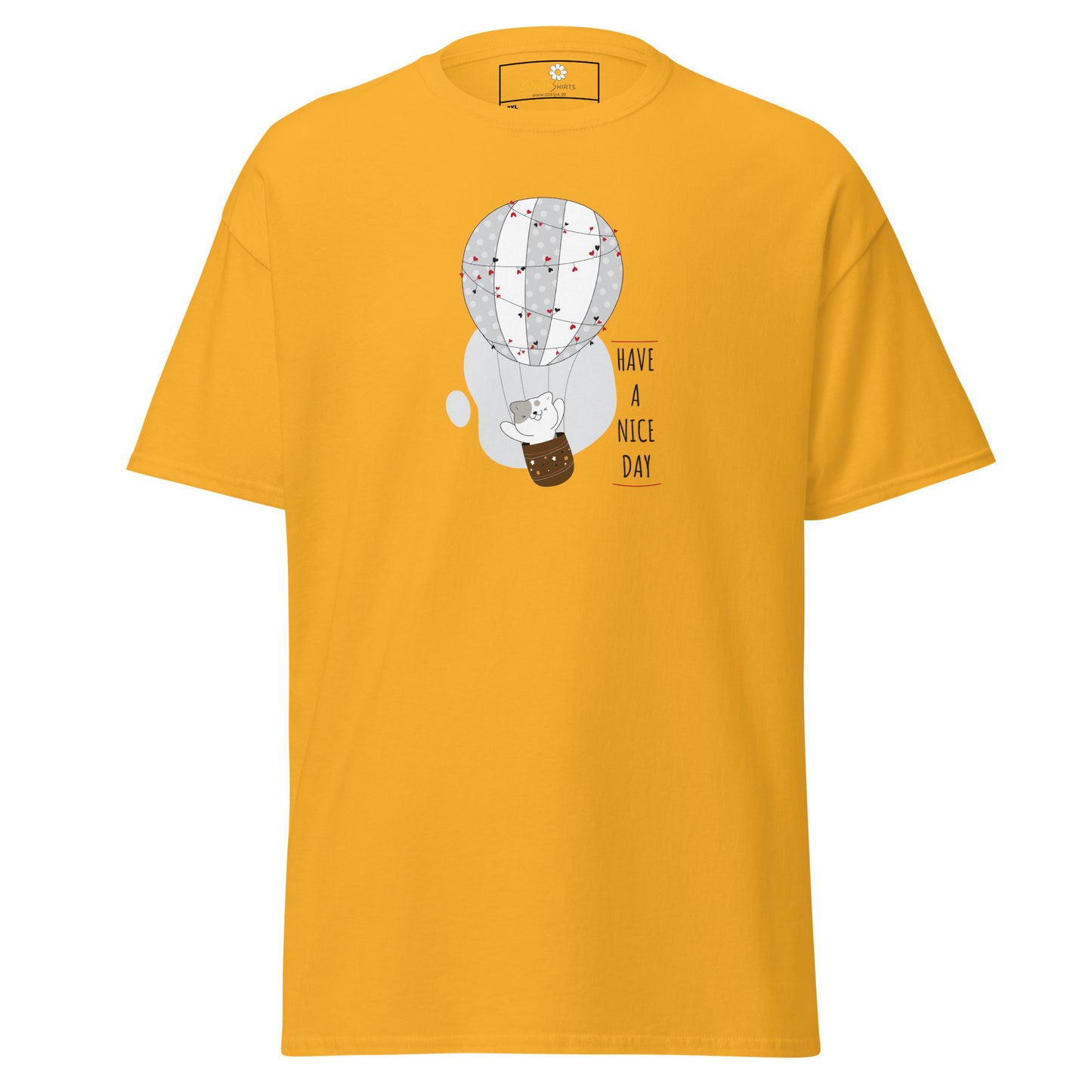 Unisex klassiek t-shirt - DIEREN KAT LUFTBALLON - GROOT