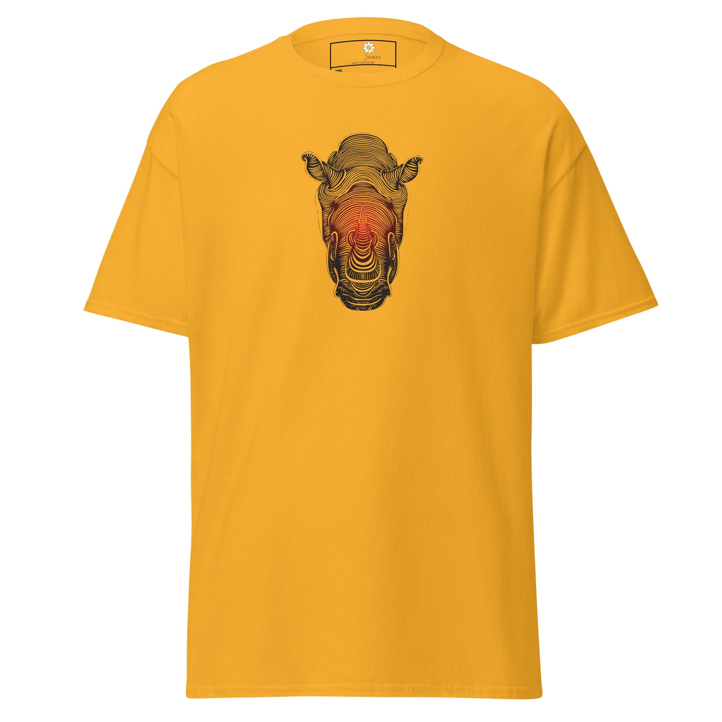 Heren klassiek t-shirt - WILDLIFE RHINO RED - GROOT