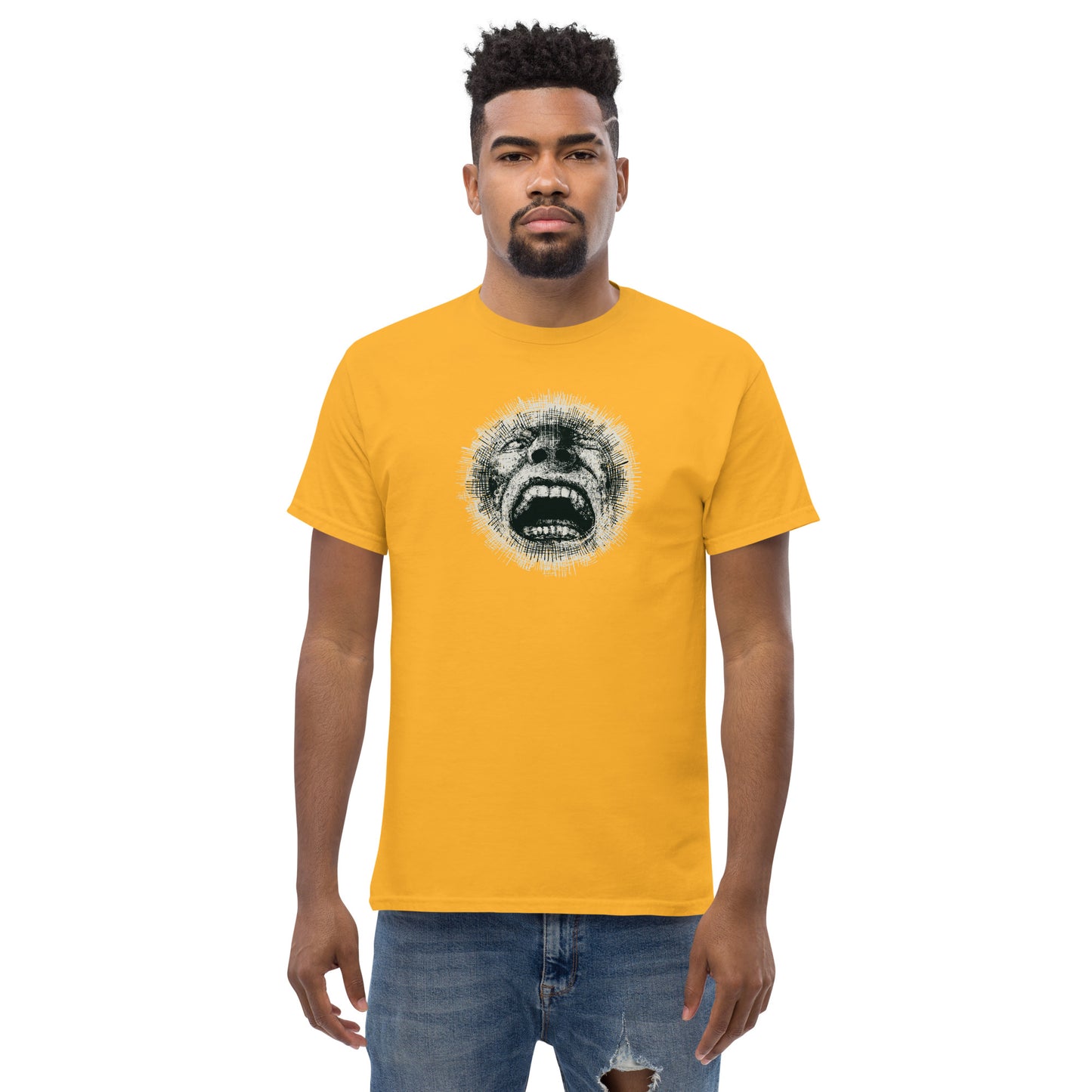 Unisex classic t-shirt - FANTASY SCREAMING HEAD - BIG