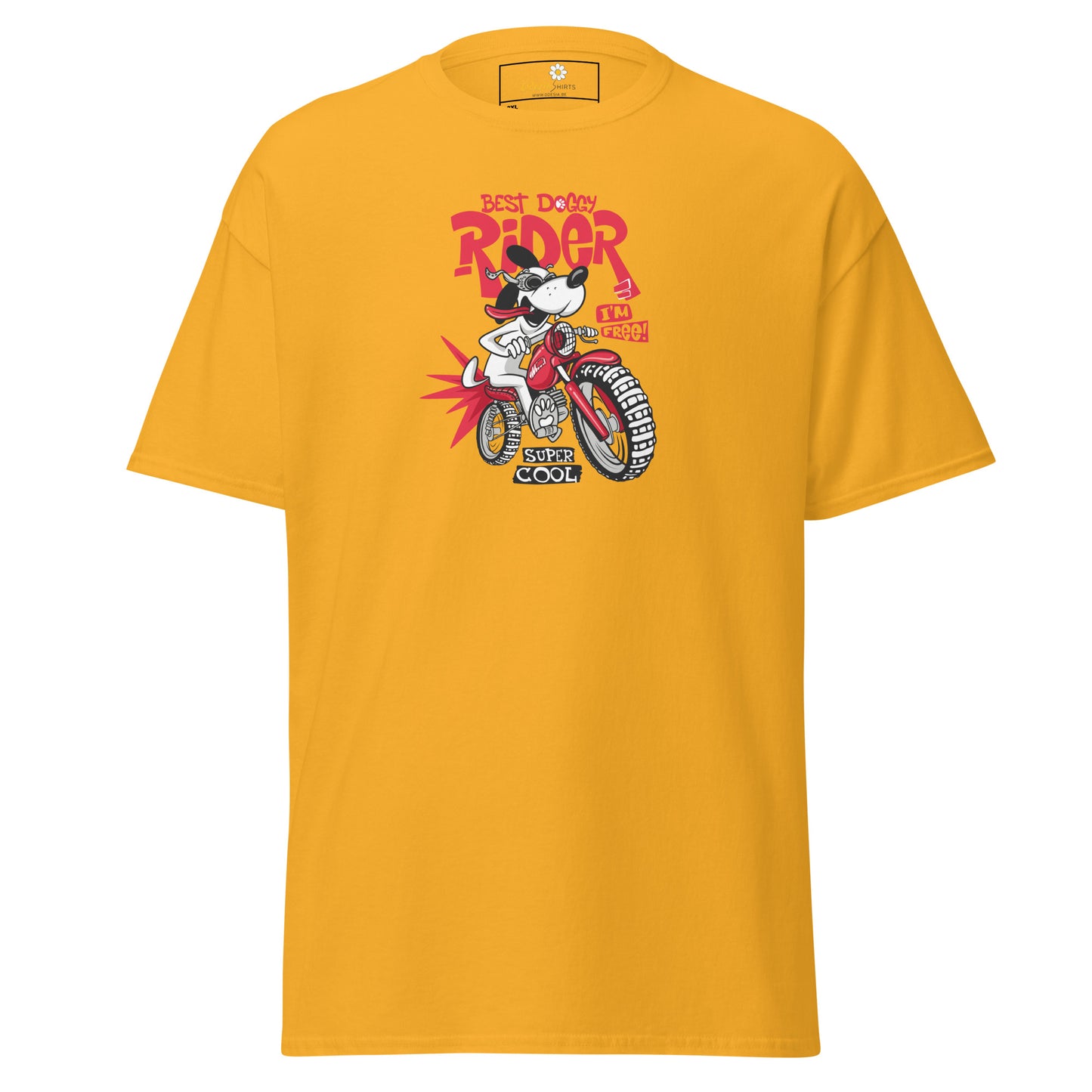 T-shirt classique pour homme - VINTAGE DOGGY RIDE - GRAND