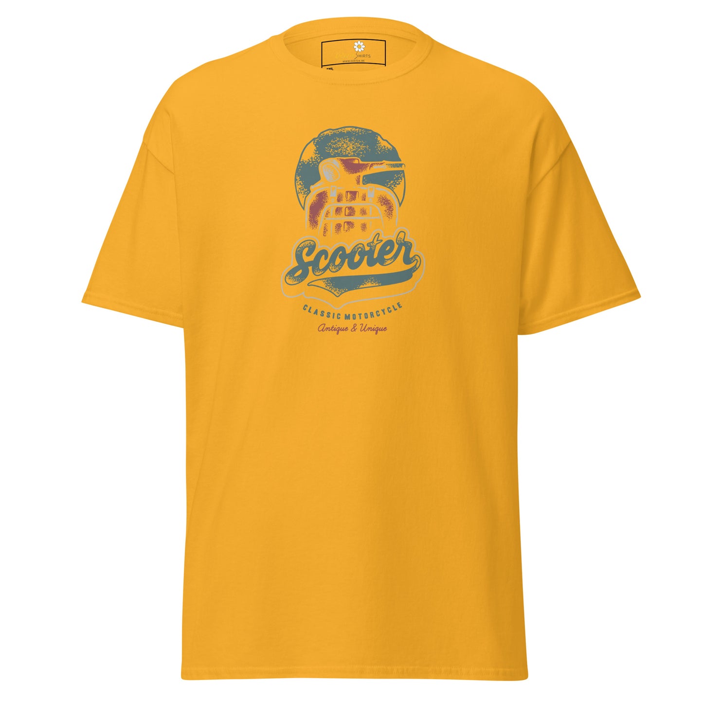 Heren klassiek t-shirt - VINTAGE SCOOTER - GROOT