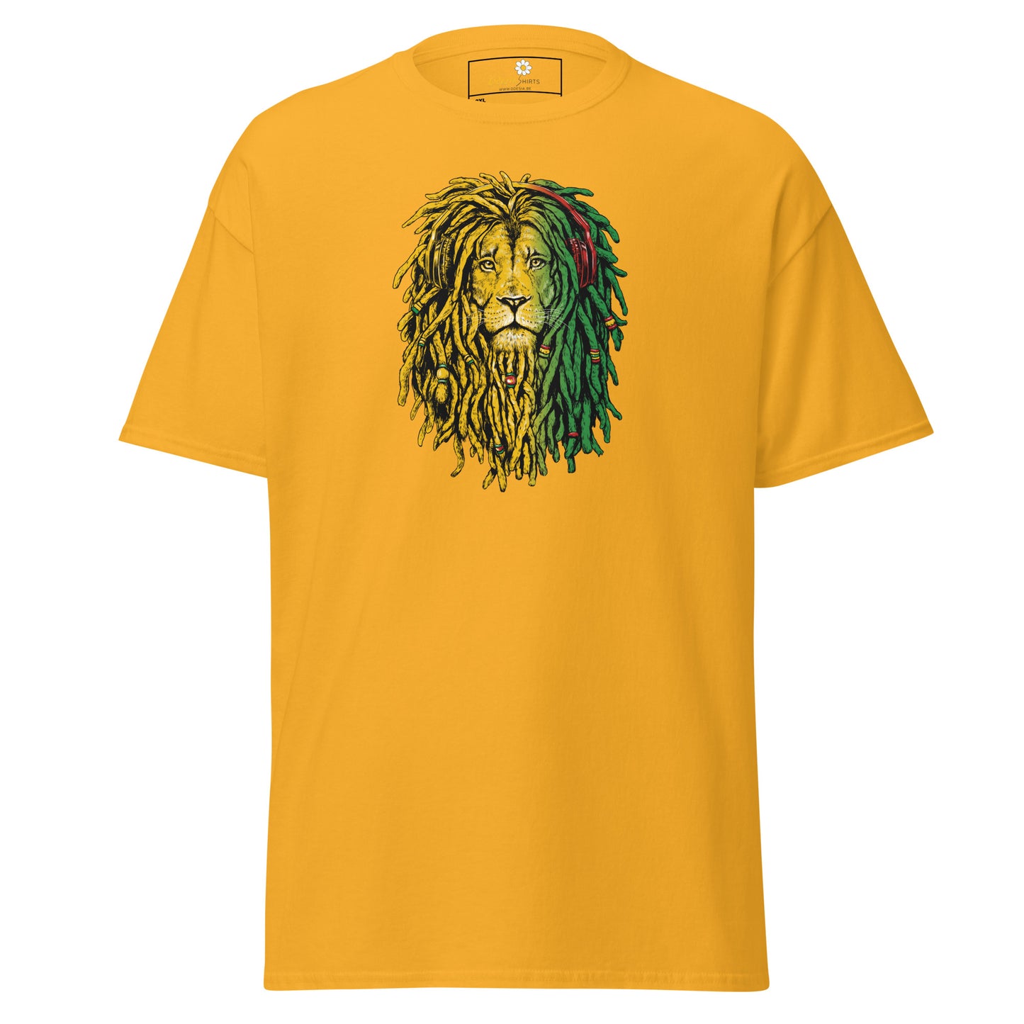 Heren klassiek t-shirt - WILDLIFE REGGAE LION - GROOT