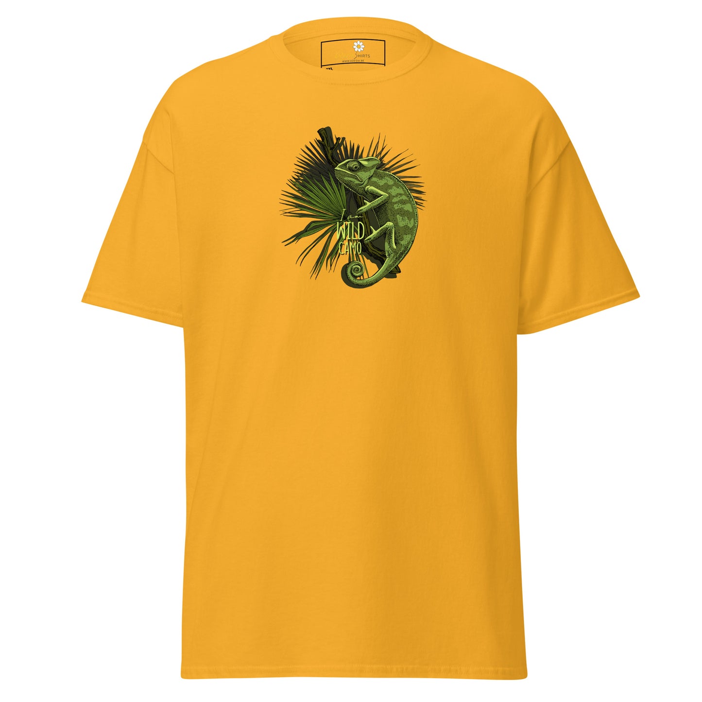 Heren klassiek t-shirt - WILDLIFE CAMELEON - GROOT
