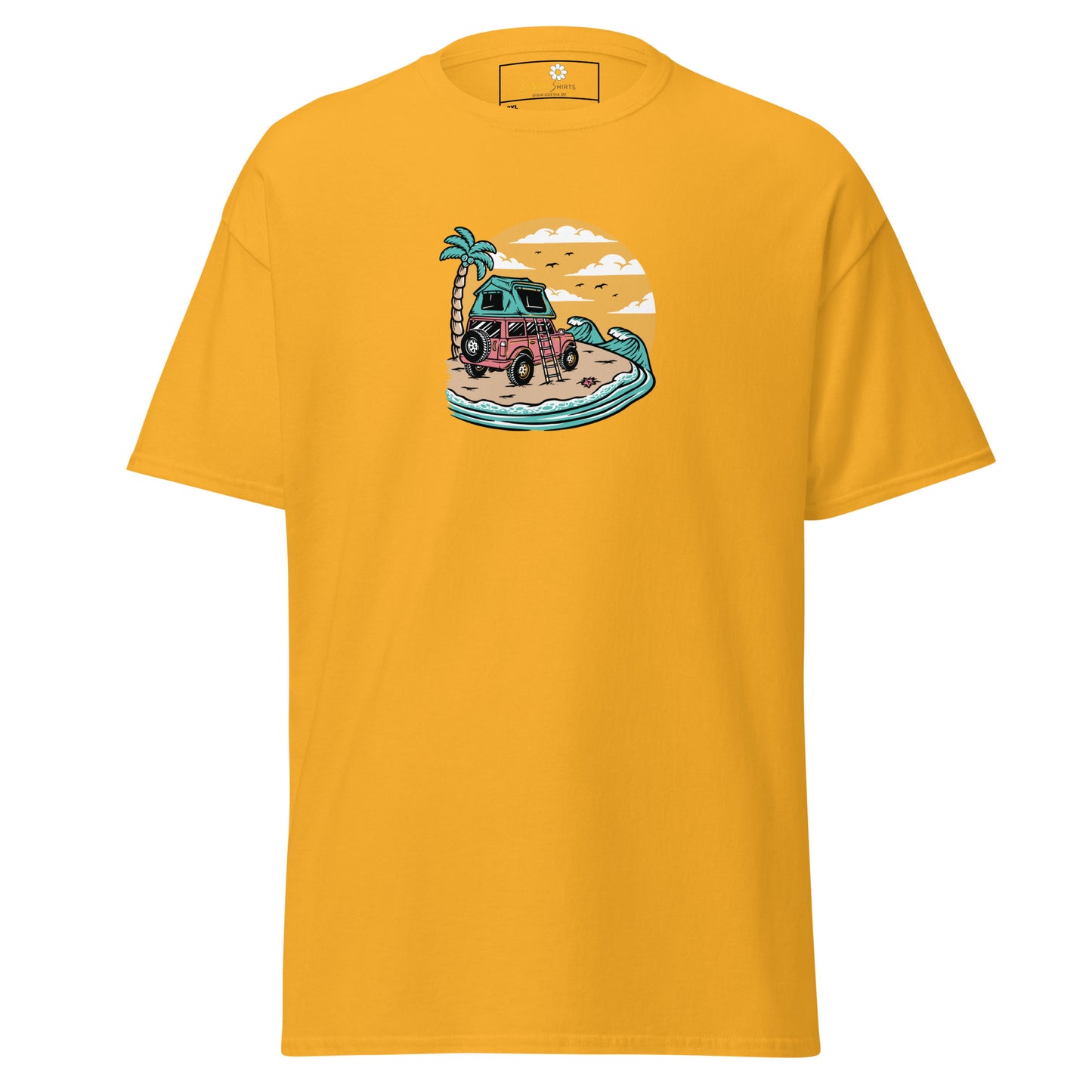 Heren klassiek t-shirt - SUMMER CAR TREE VIEW - GROOT
