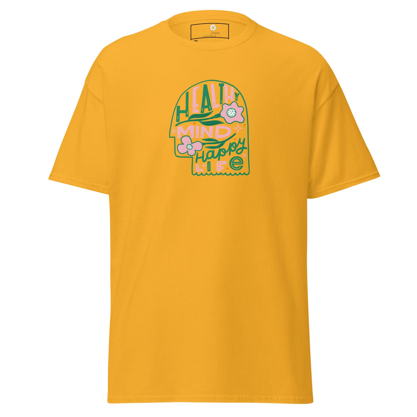 Heren klassiek t-shirt - TEKST GEZONDE GEEST LEVEN - GROOT