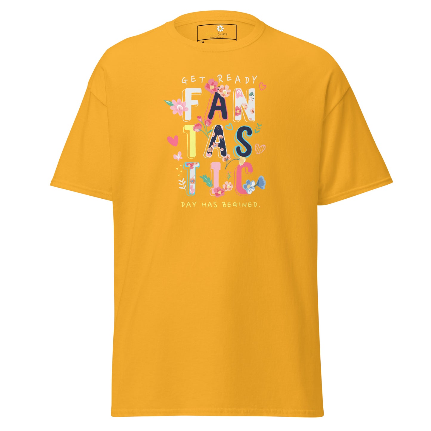 T-shirt classique pour homme - TEXTE UNE JOURNÉE FANTASTIQUE A COMMENCÉ - GRAND