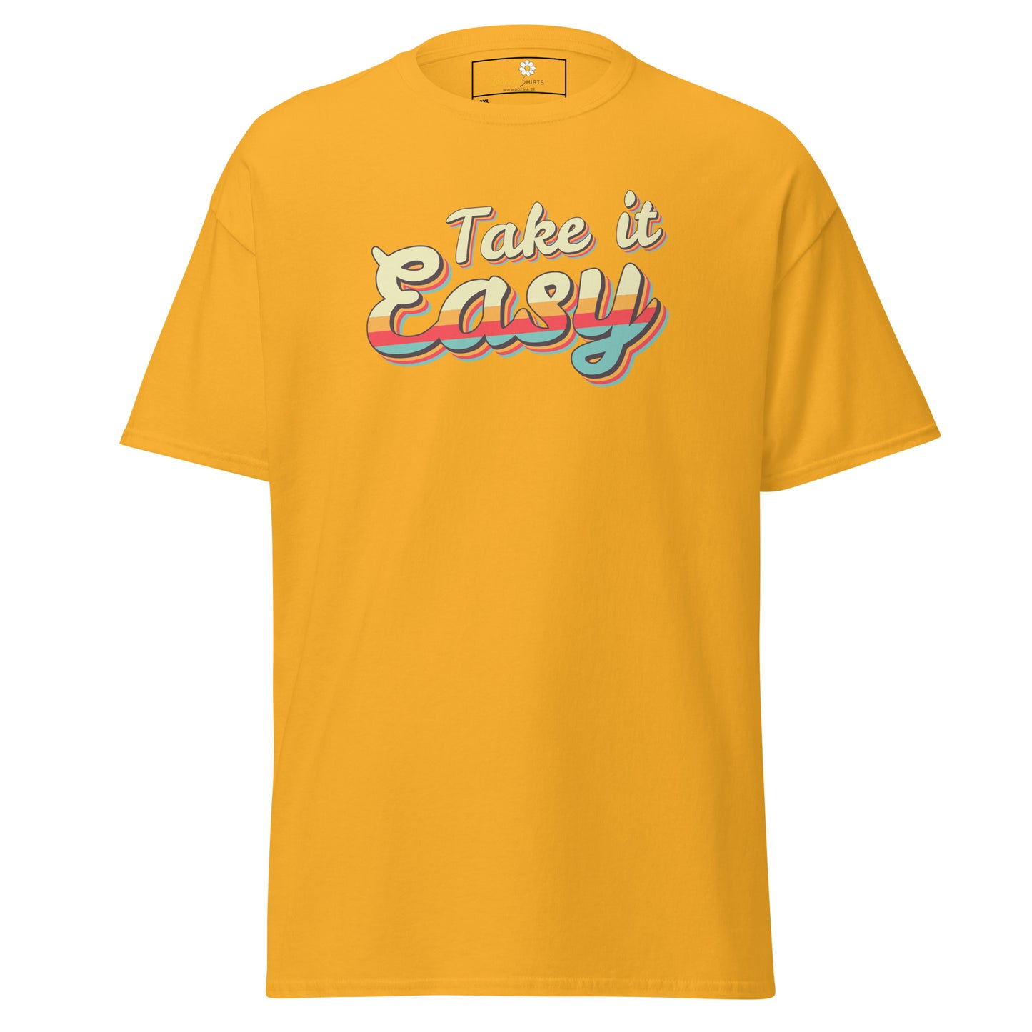 T-shirt classique pour homme - TEXT TAKE IT EASY - BIG