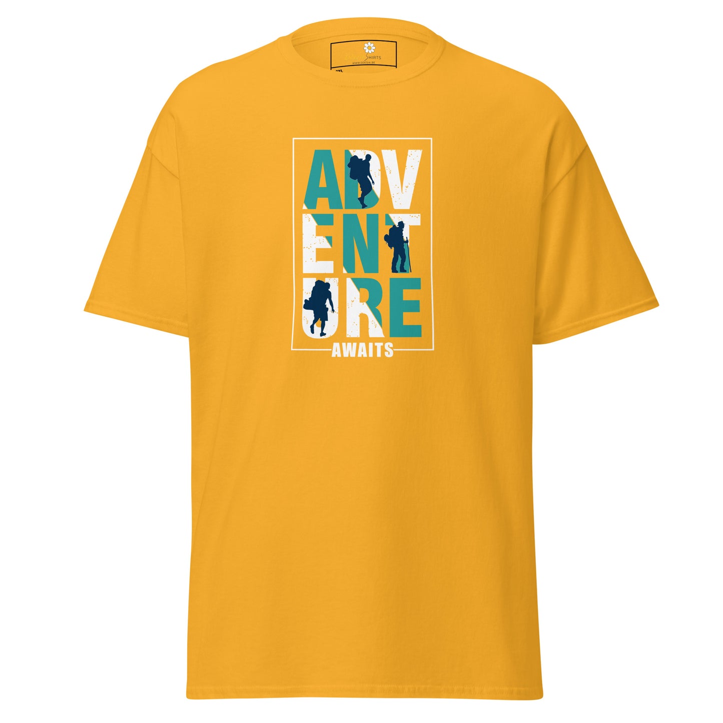 Unisex classic t-shirt - ADVENTURE AWAITS - BIG