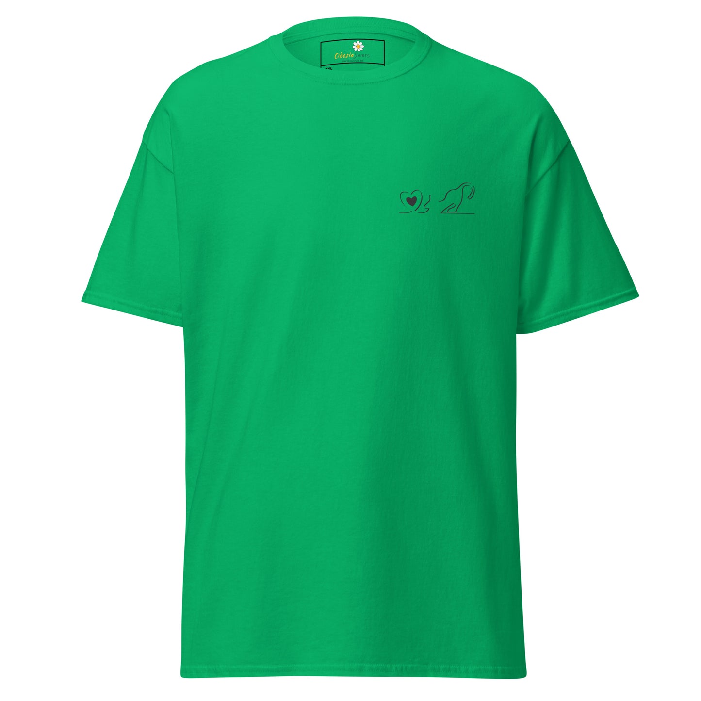 Unisex klassiek t-shirt - ANIMALS POCKET LOVE CAT - REGULAR