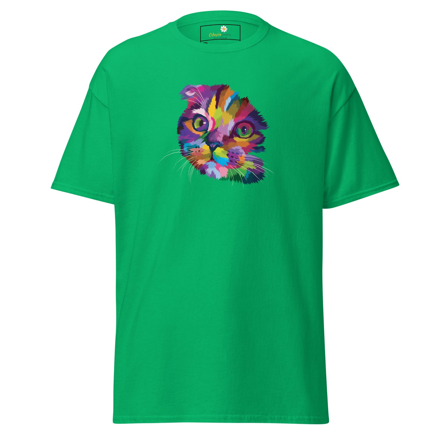 Unisex klassiek t-shirt - ANIMALS COLORFULL CATHEAD - GROOT