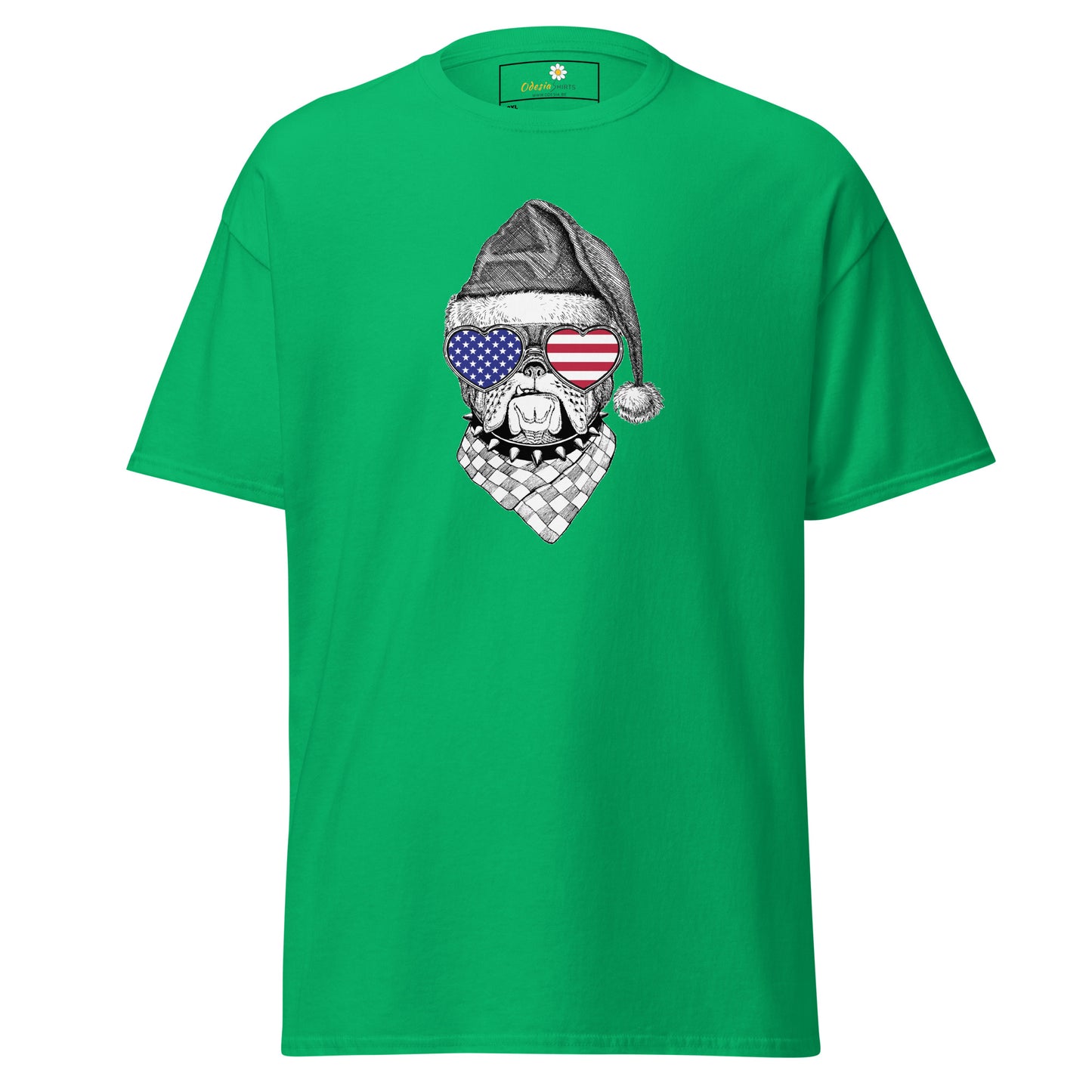 T-shirt classique unisexe - ANIMAUX TÊTE DE CHIEN USA - GRAND