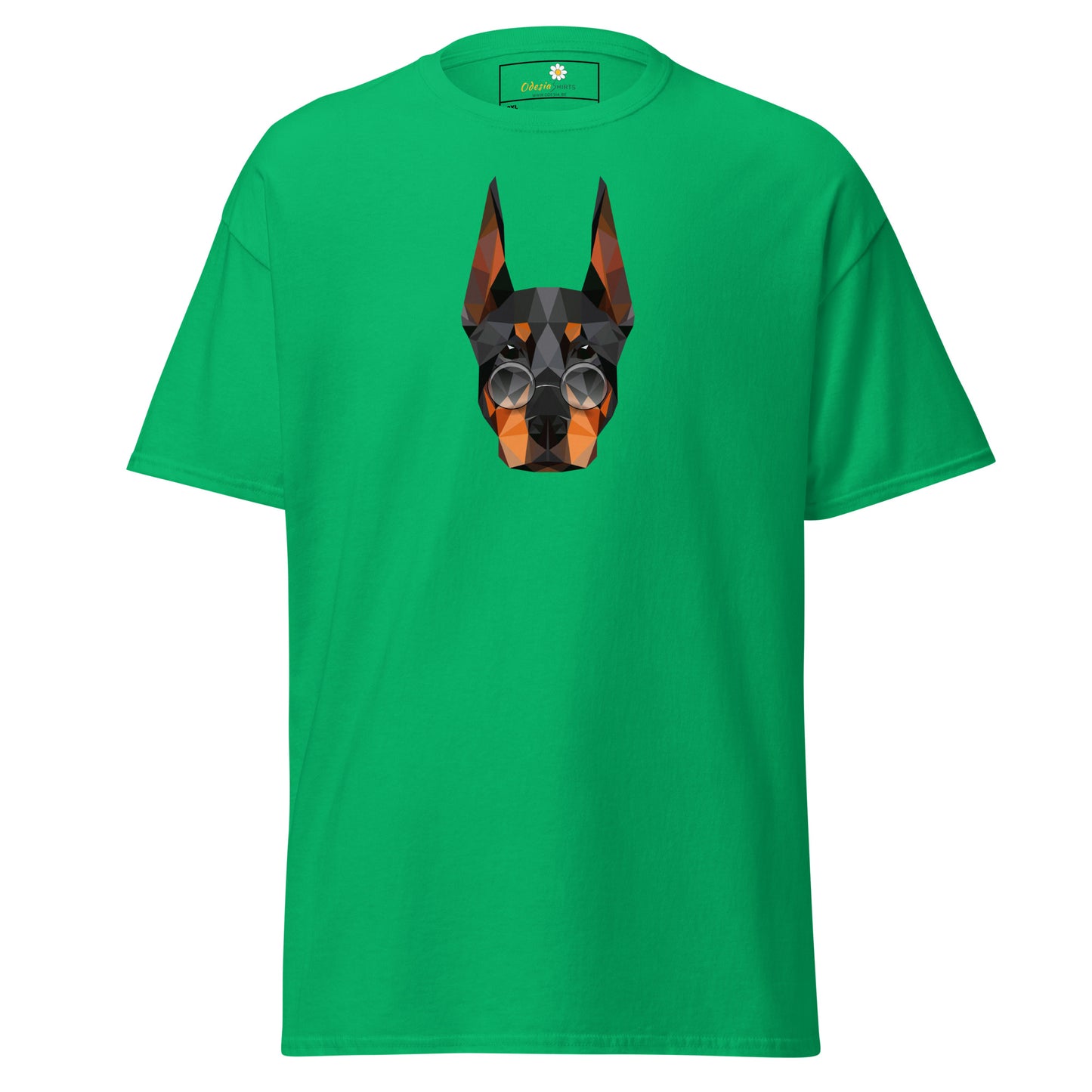 T-shirt classique unisexe - ANIMAUX TÊTE DE CHIEN LUNETTES - GRAND
