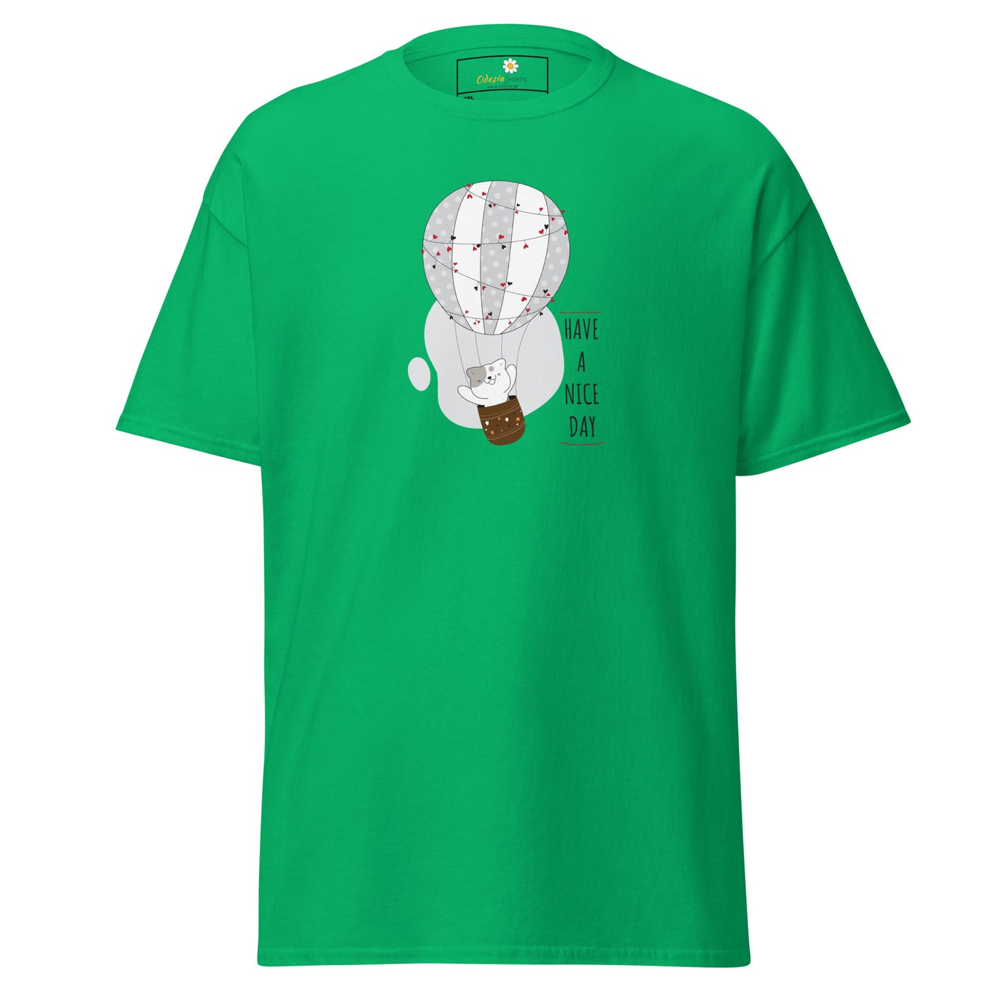 Unisex klassiek t-shirt - DIEREN KAT LUFTBALLON - GROOT