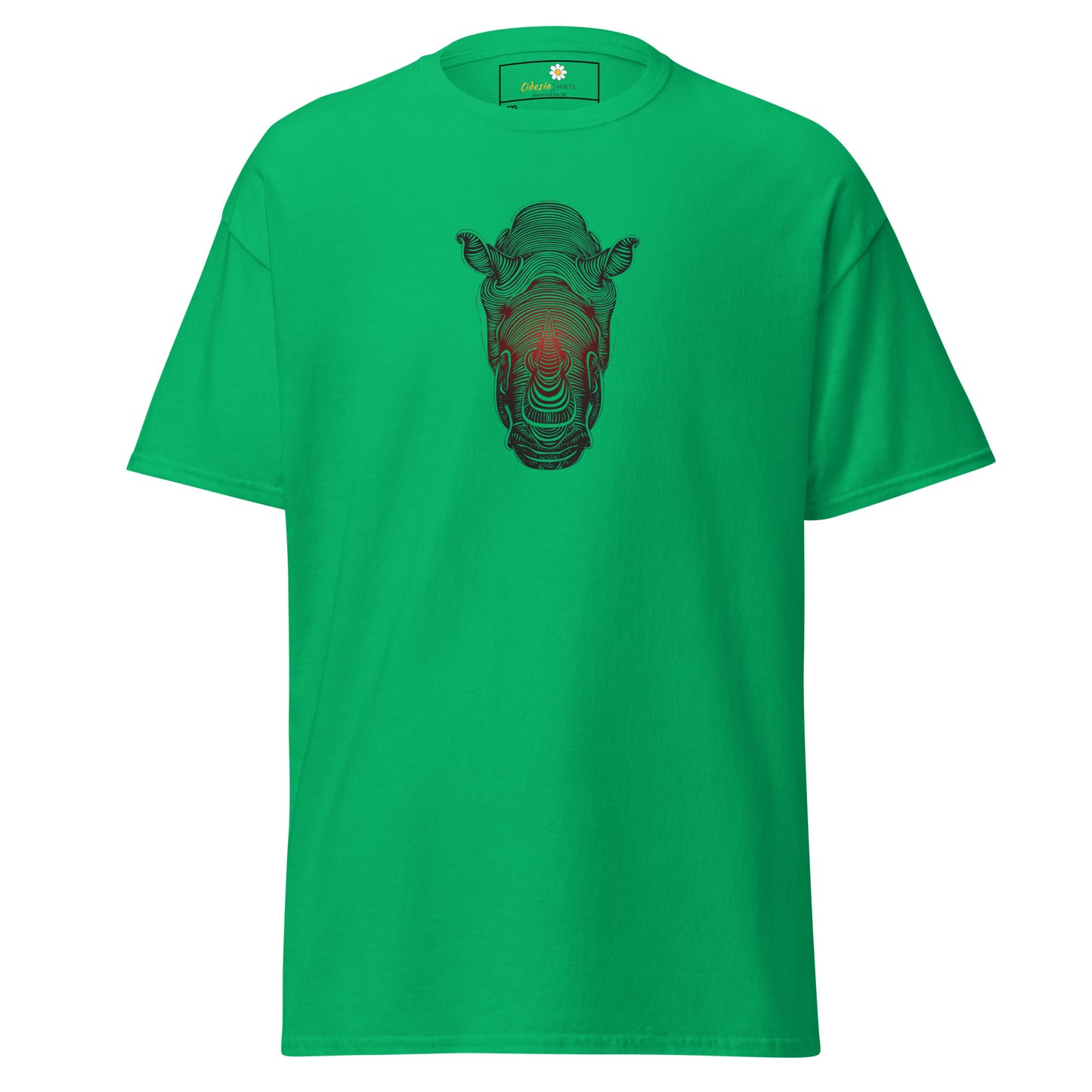 Heren klassiek t-shirt - WILDLIFE RHINO RED - GROOT