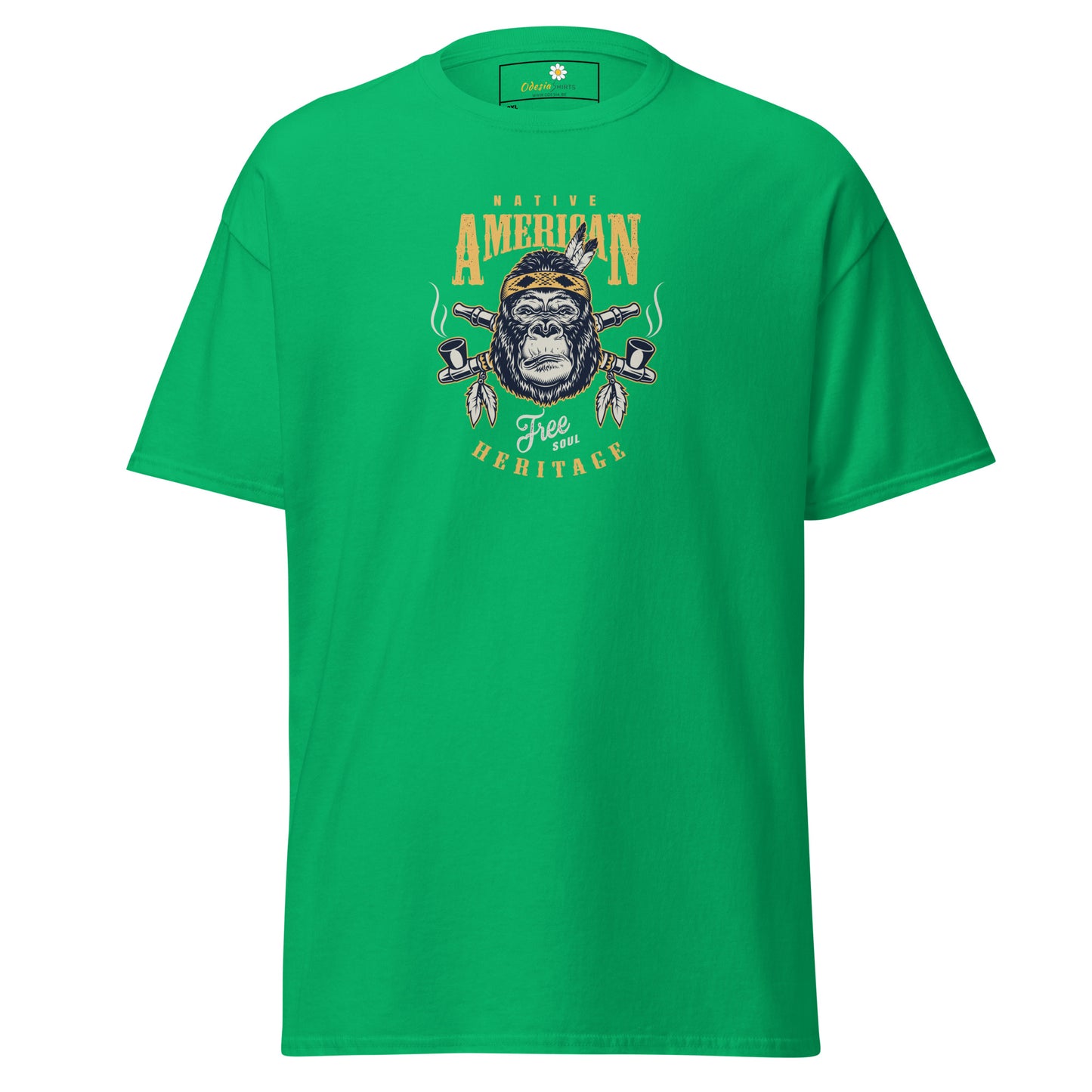T-shirt classique pour homme - VINTAGE GORILLA NATIVE AMERICANS - GRAND
