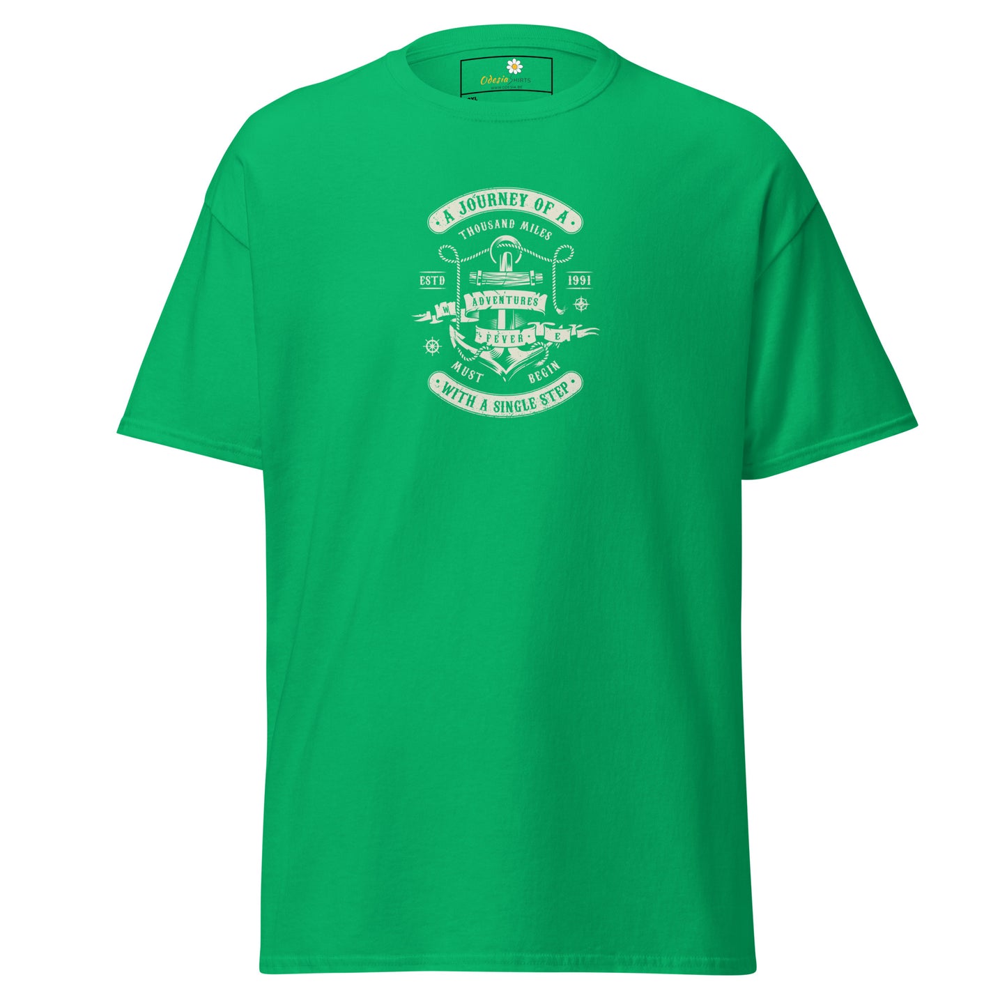 Unisex classic t-shirt - ADVENTURE THOUSAND MILES SINGLE STEP - BIG