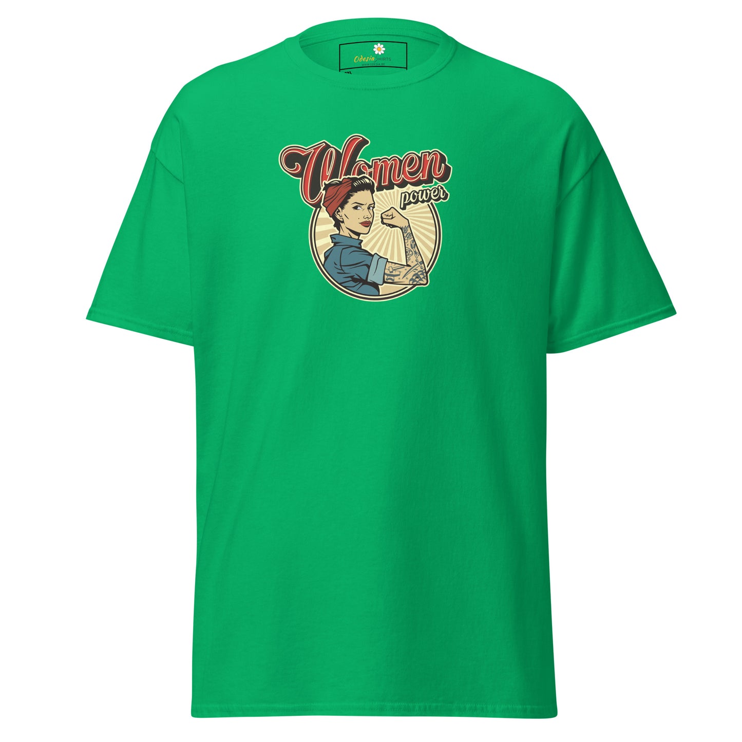 Klassiek heren t-shirt - VINTAGE WOMAN POWER - GROOT