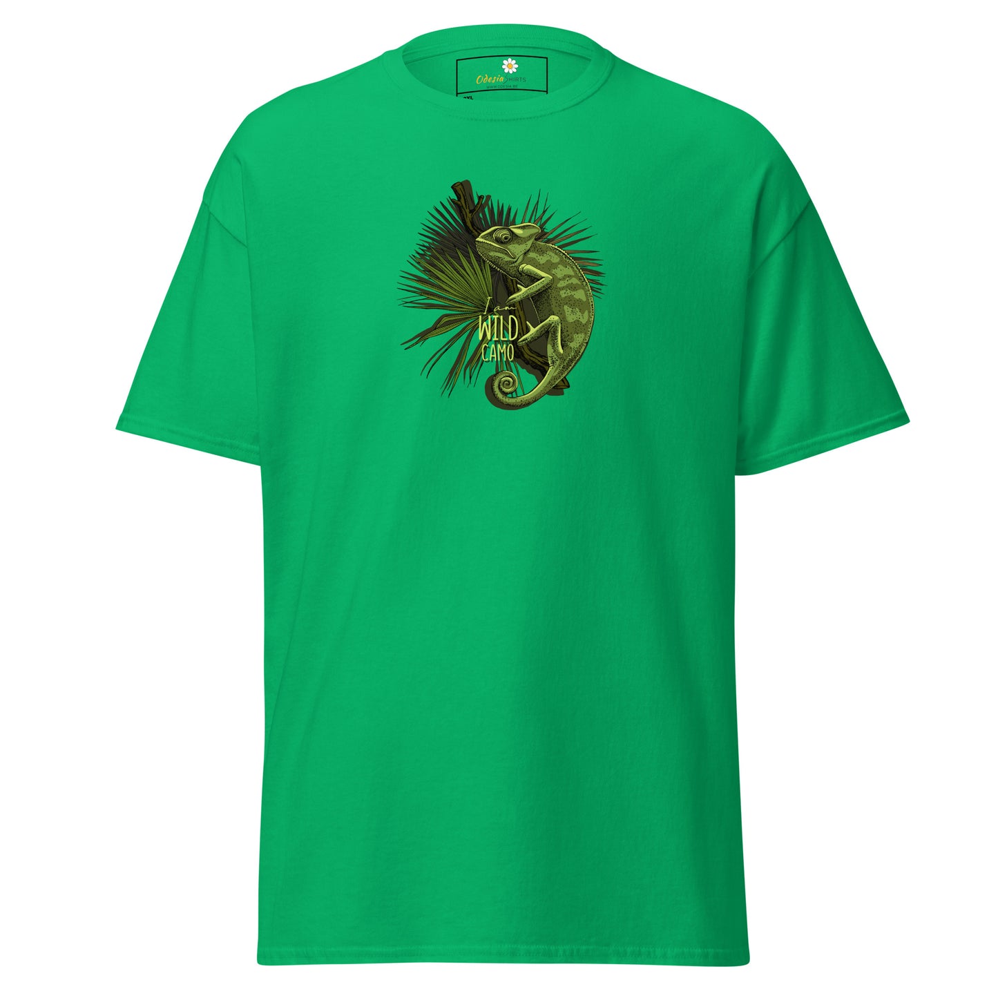 Heren klassiek t-shirt - WILDLIFE CAMELEON - GROOT