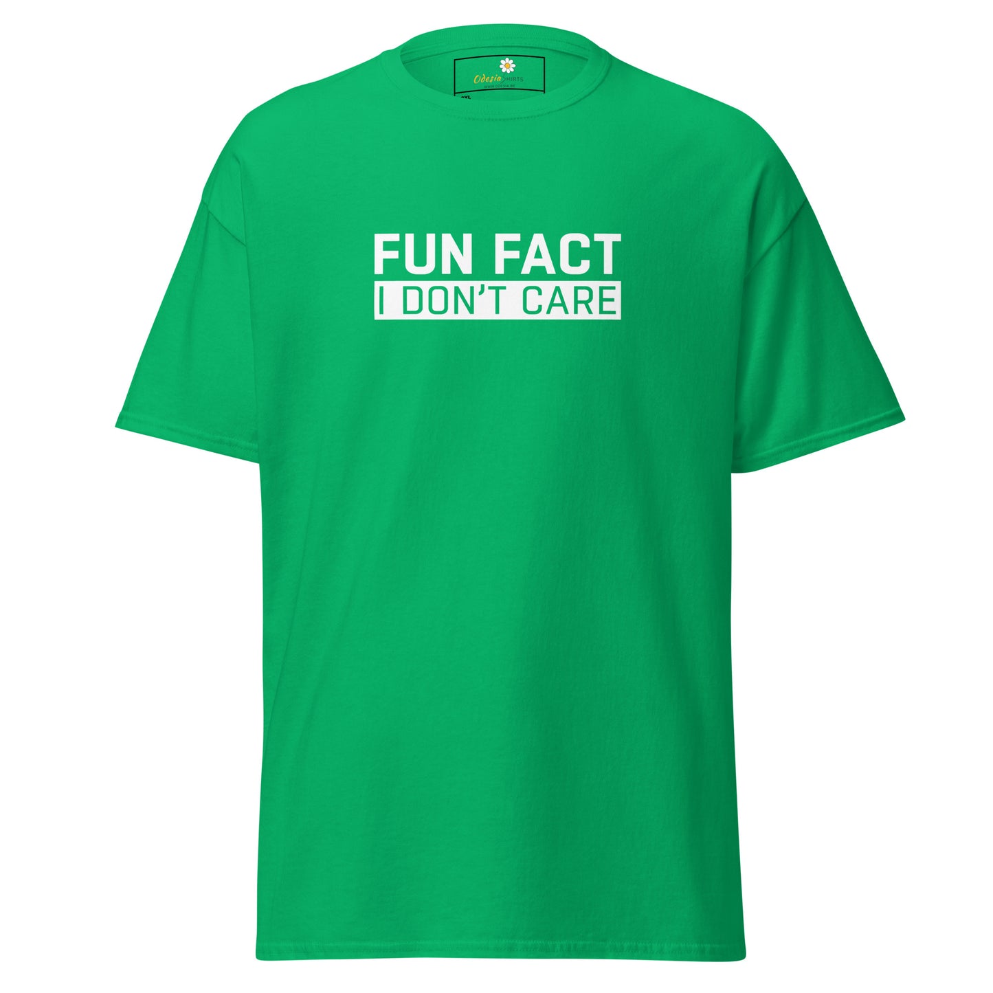 Heren klassiek t-shirt - TEKST PLEZIER HET KAN MIJ NIET SCHELEN - GROOT