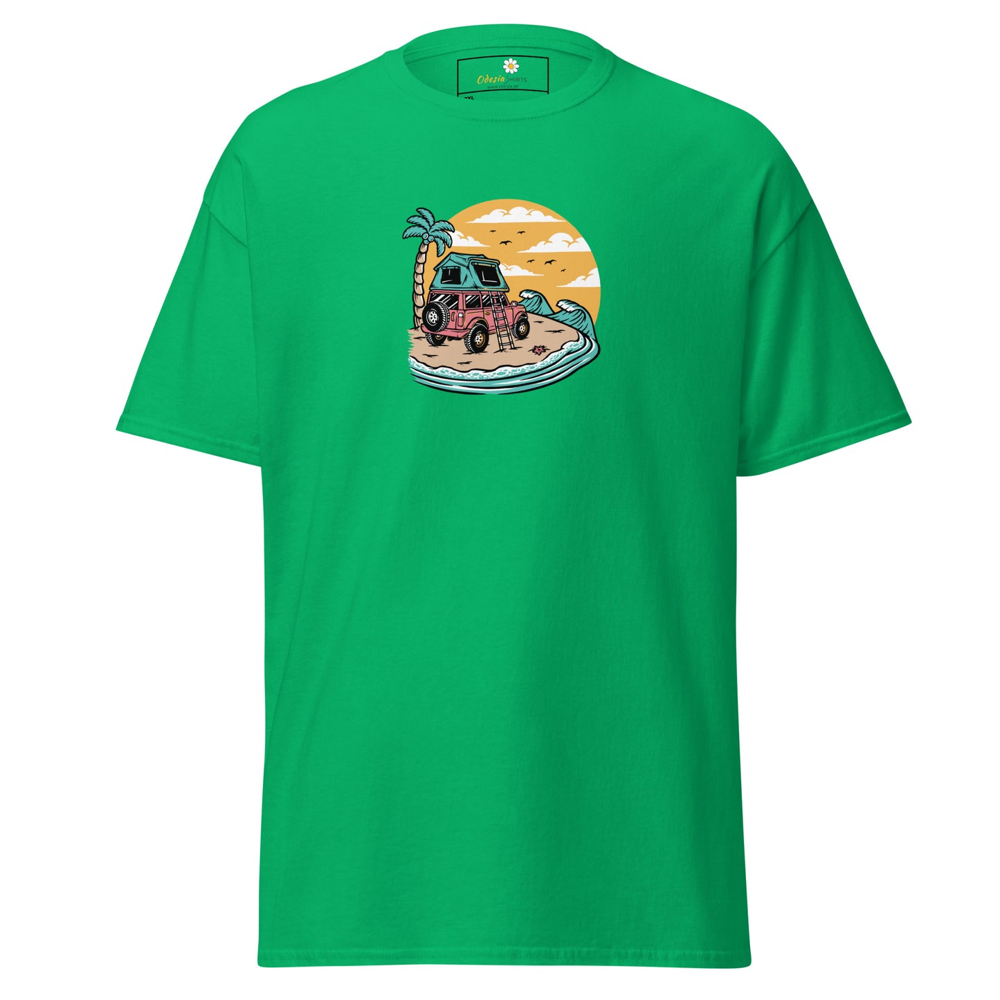Heren klassiek t-shirt - SUMMER CAR TREE VIEW - GROOT