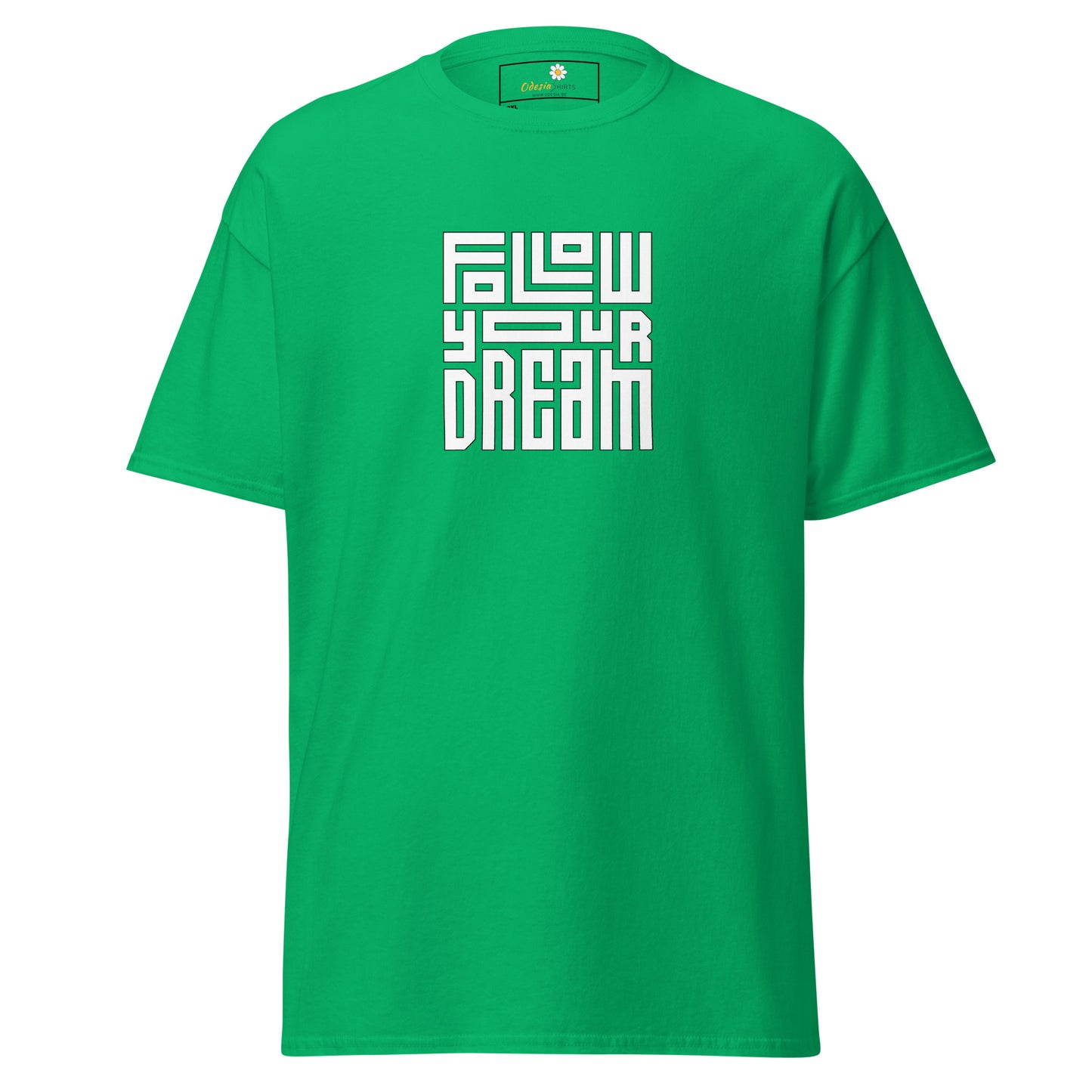 T-shirt classique pour homme - TEXT FOLLOW YOUR DREAM - BIG