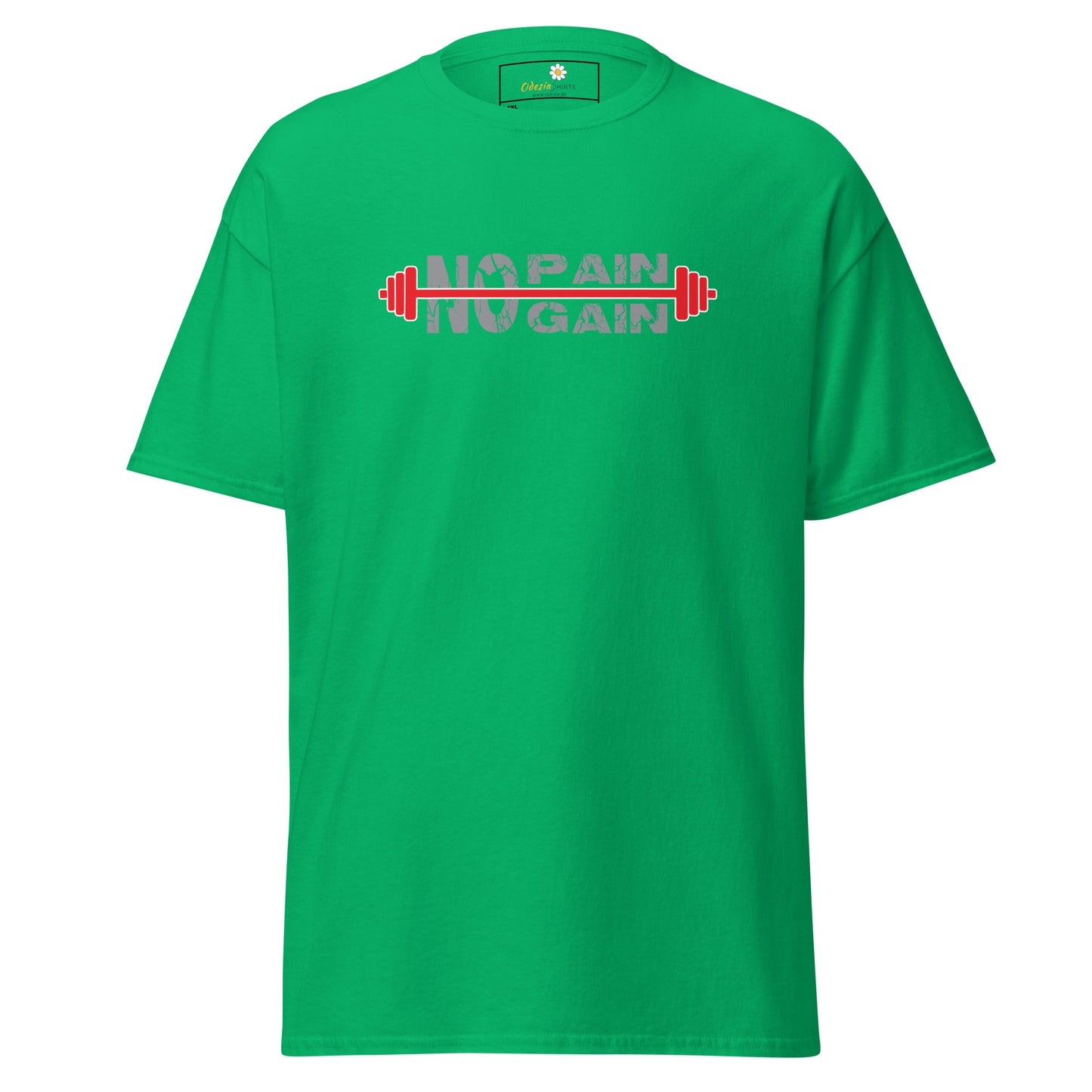 T-shirt classique pour homme - TEXT NO PAIN NO GAIN - GRAND