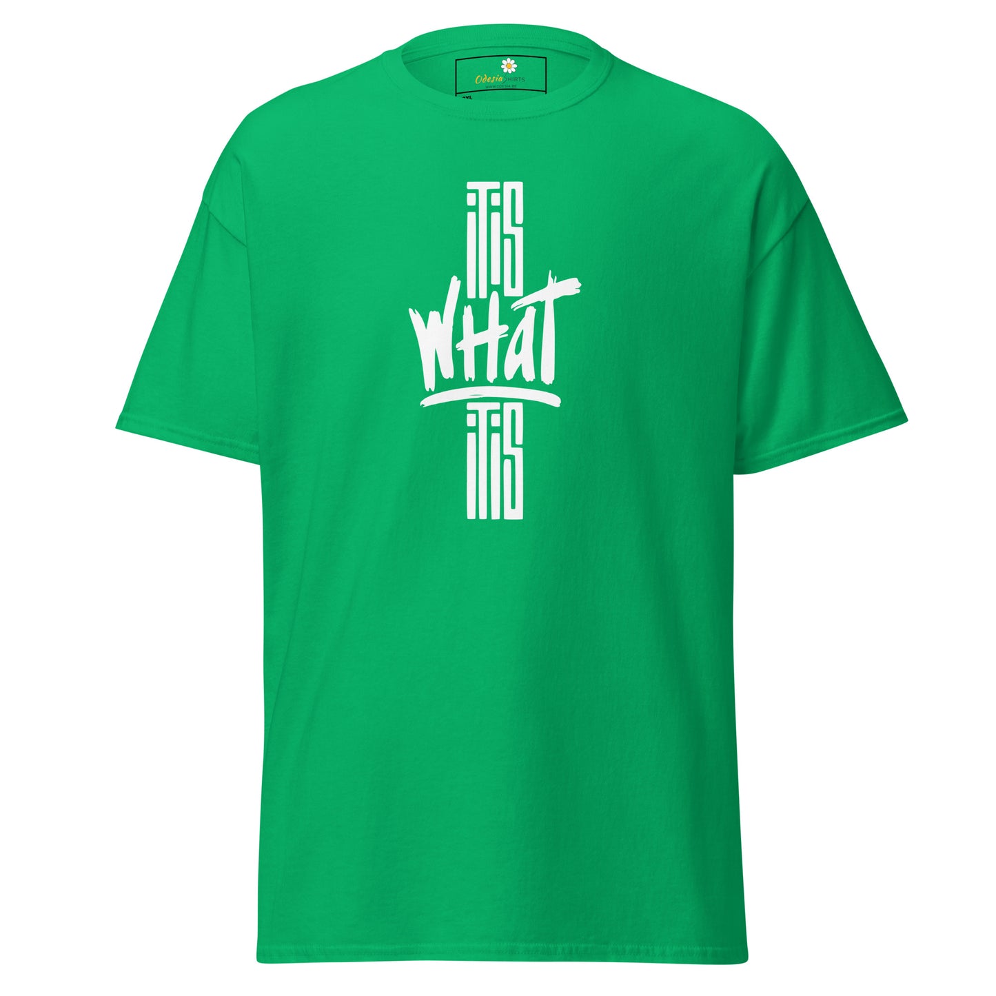 T-shirt classique pour homme - TEXT IT IS WHAT IT IS - BIG
