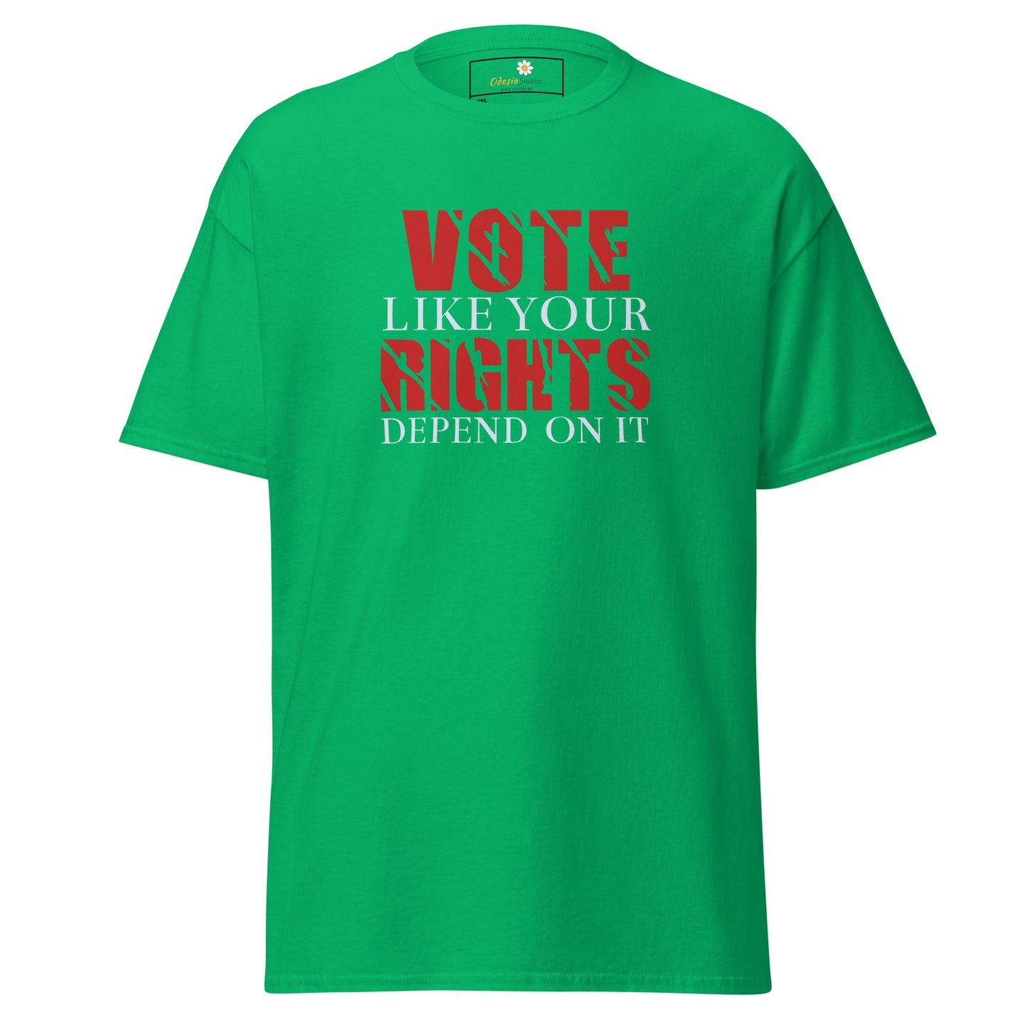 T-shirt classique pour homme - TEXTE VOTE J'AIME BIEN COMPTEZ SUR ELLE - GRAND