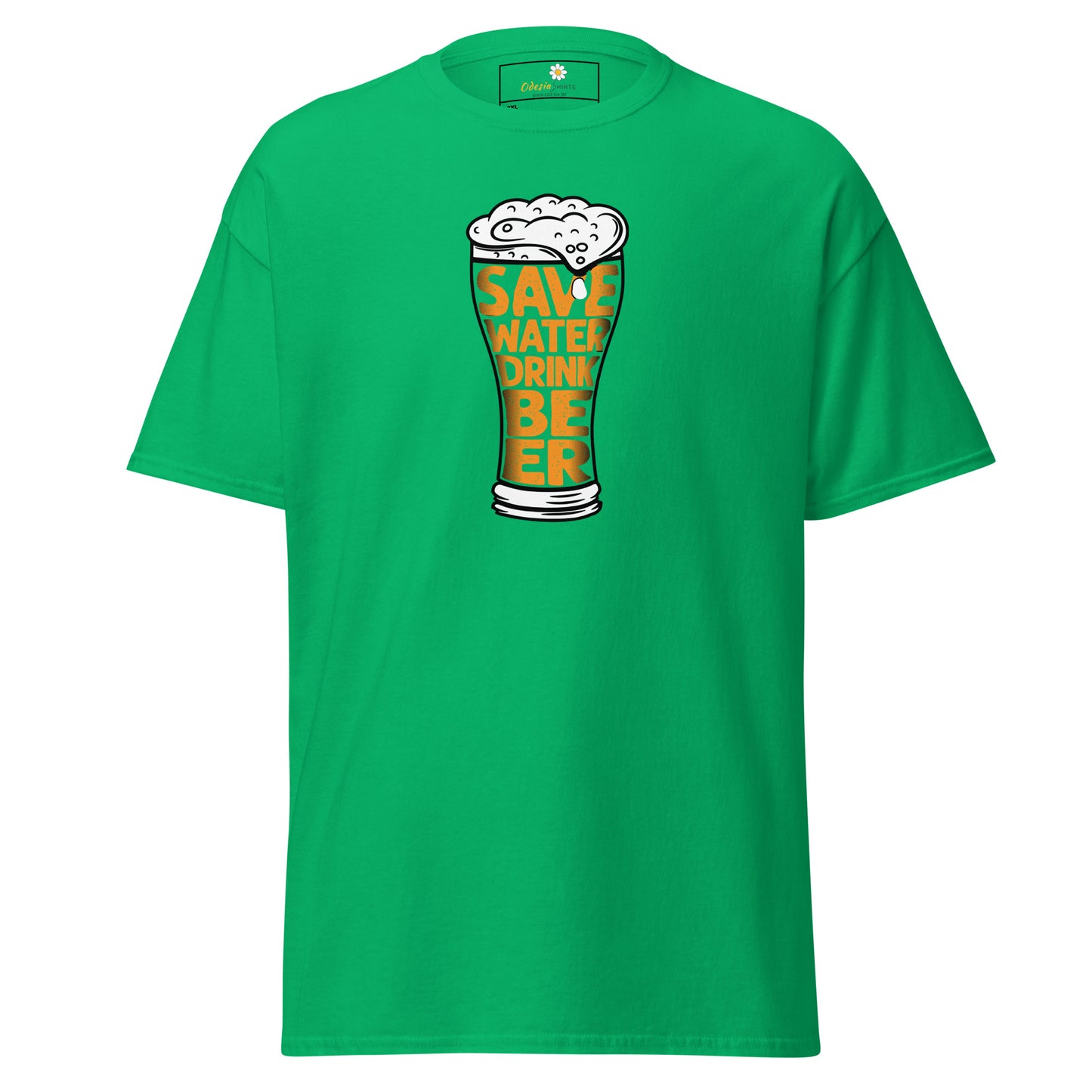 Unisex klassiek t-shirt - FUN SAVE WATER DRINK BEER - GROOT