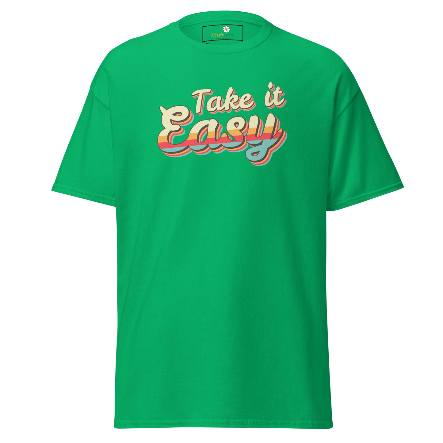 T-shirt classique pour homme - TEXT TAKE IT EASY - BIG