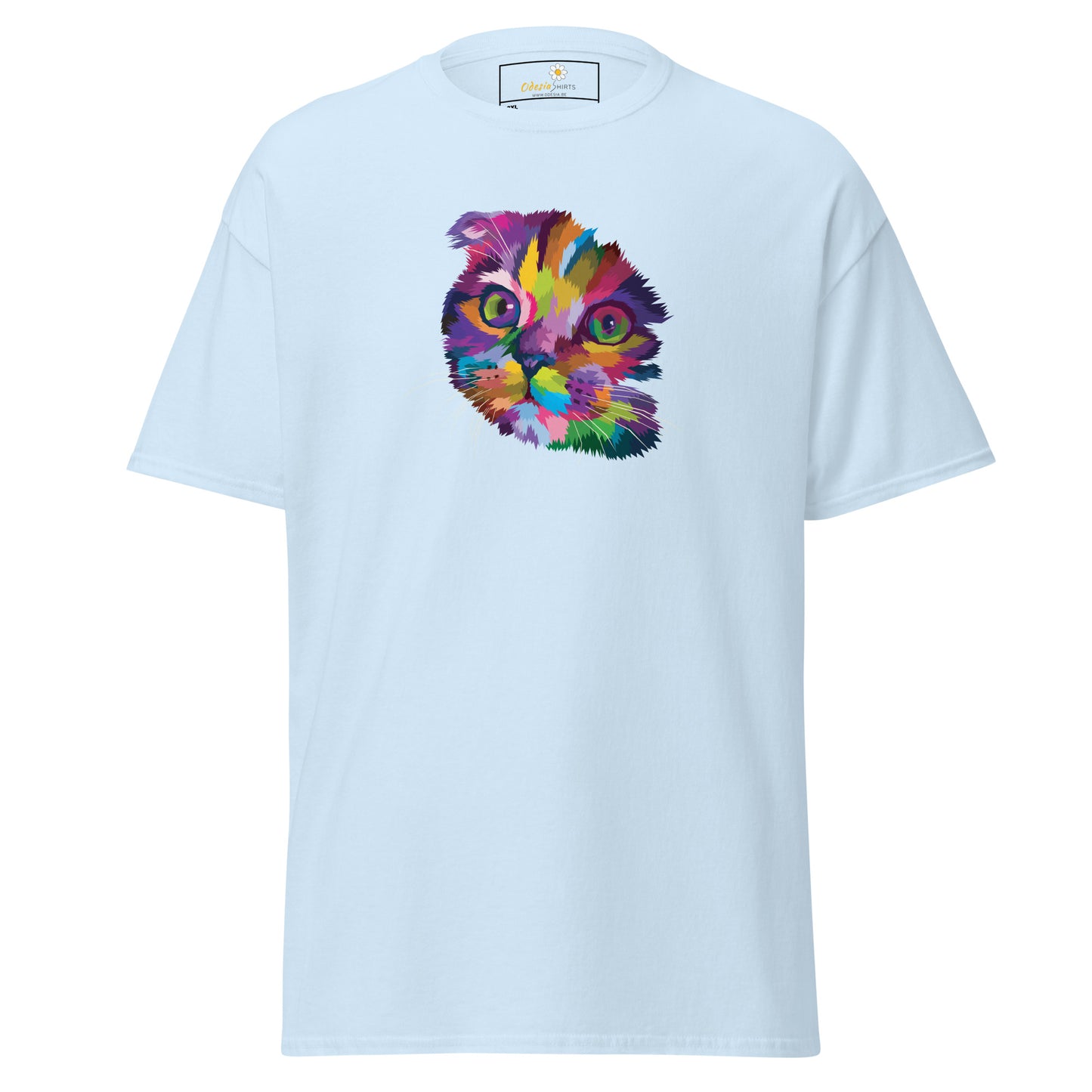 Unisex klassiek t-shirt - ANIMALS COLORFULL CATHEAD - GROOT