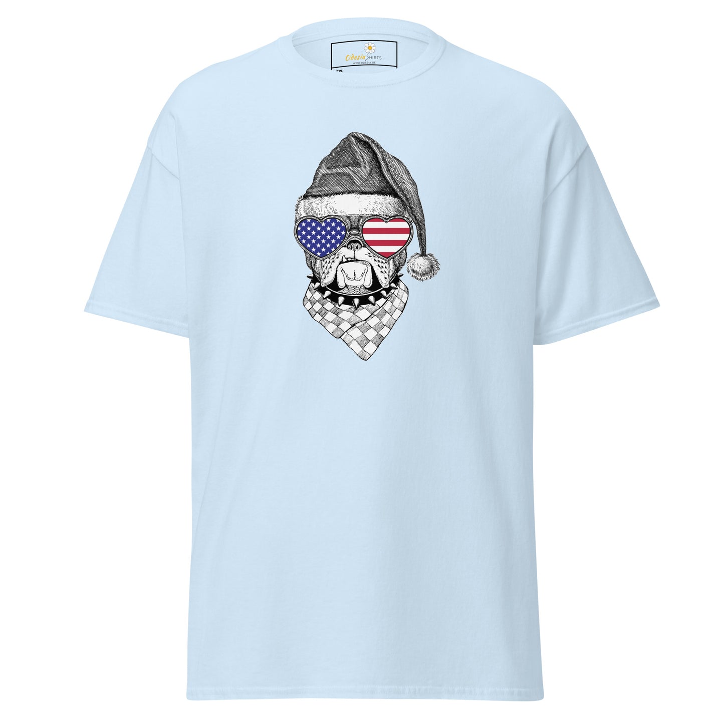 T-shirt classique unisexe - ANIMAUX TÊTE DE CHIEN USA - GRAND