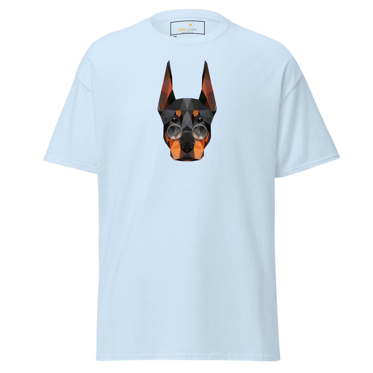 T-shirt classique unisexe - ANIMAUX TÊTE DE CHIEN LUNETTES - GRAND