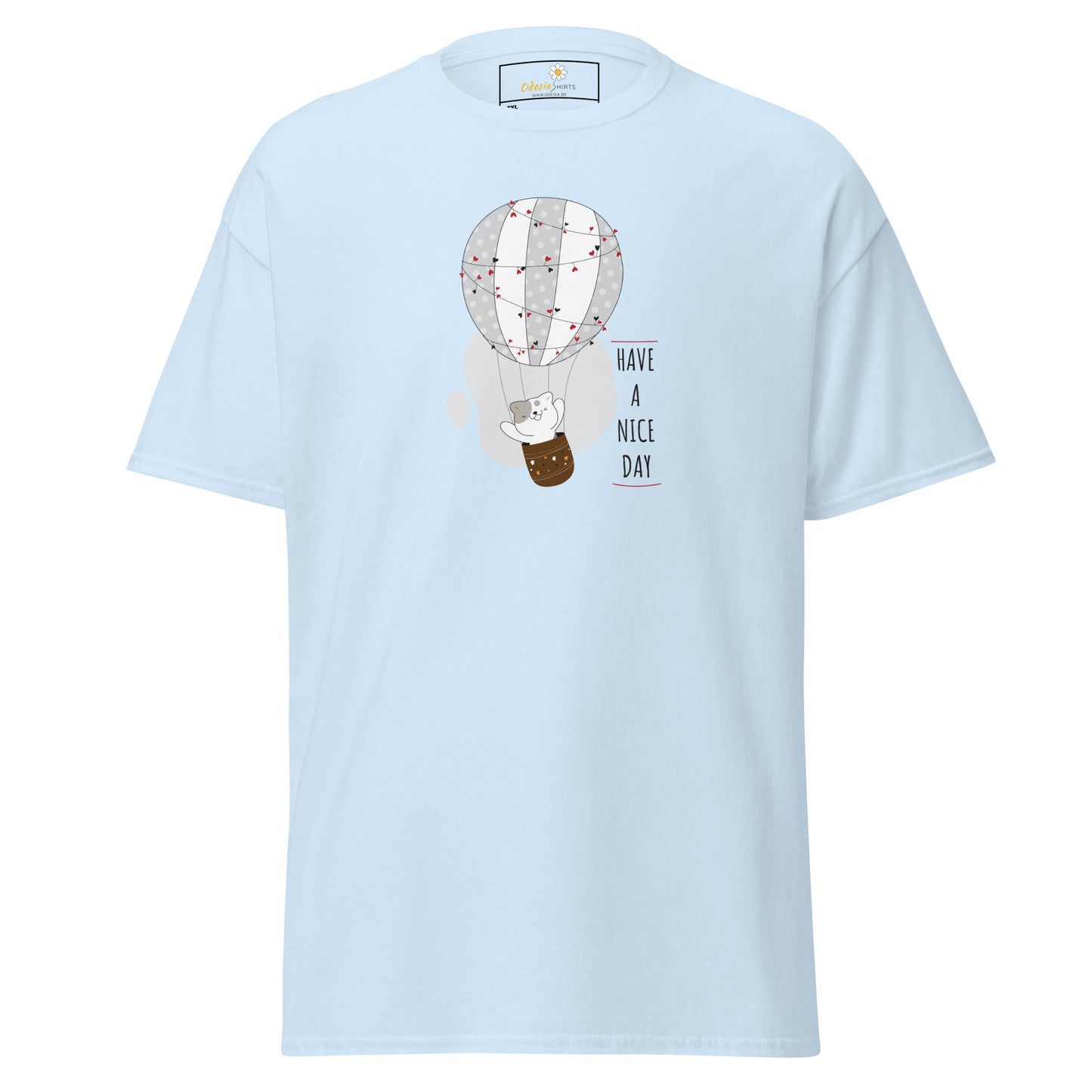 Unisex klassiek t-shirt - DIEREN KAT LUFTBALLON - GROOT
