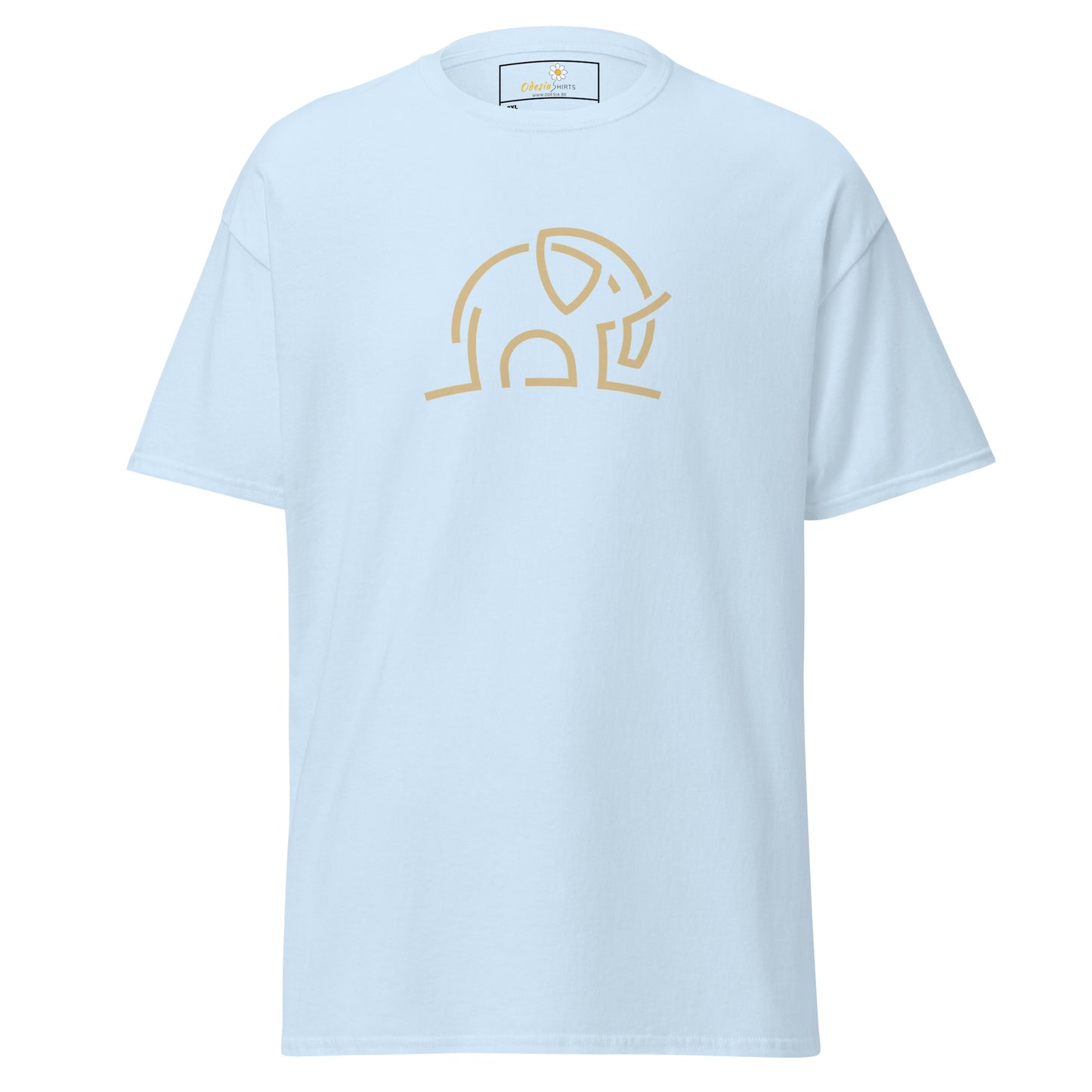 Klassiek heren t-shirt - WILDLIFE ELEPHANT LINES - GROOT
