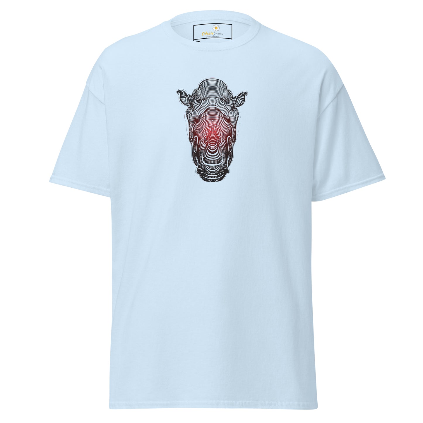 Heren klassiek t-shirt - WILDLIFE RHINO RED - GROOT